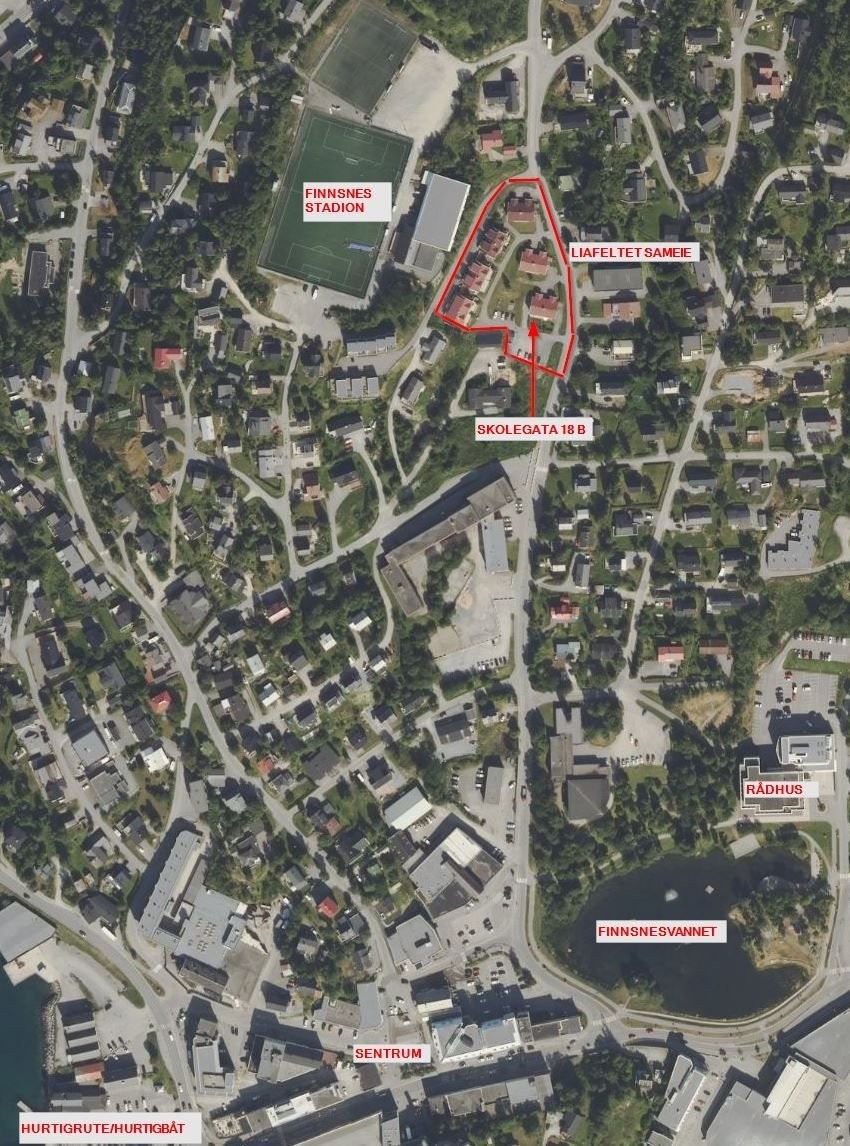 Kart nærområde. Galleribilde