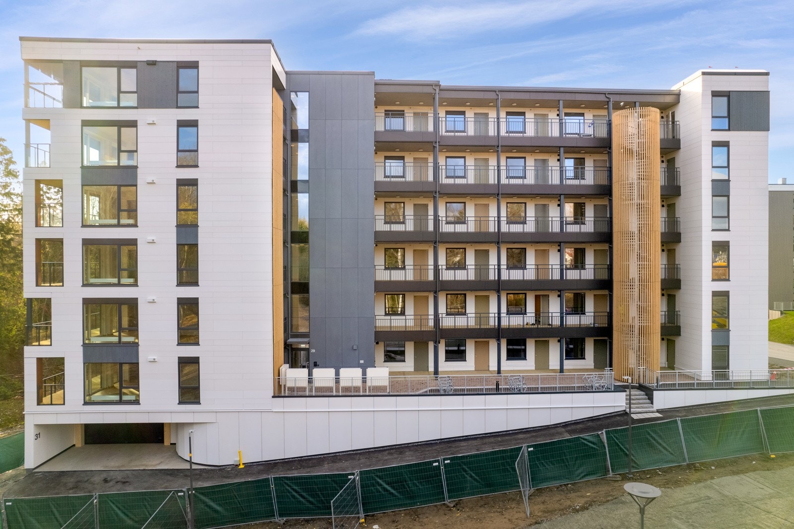 Bygg J består av 60 boligenheter, nyoppført i 2024 Galleribilde