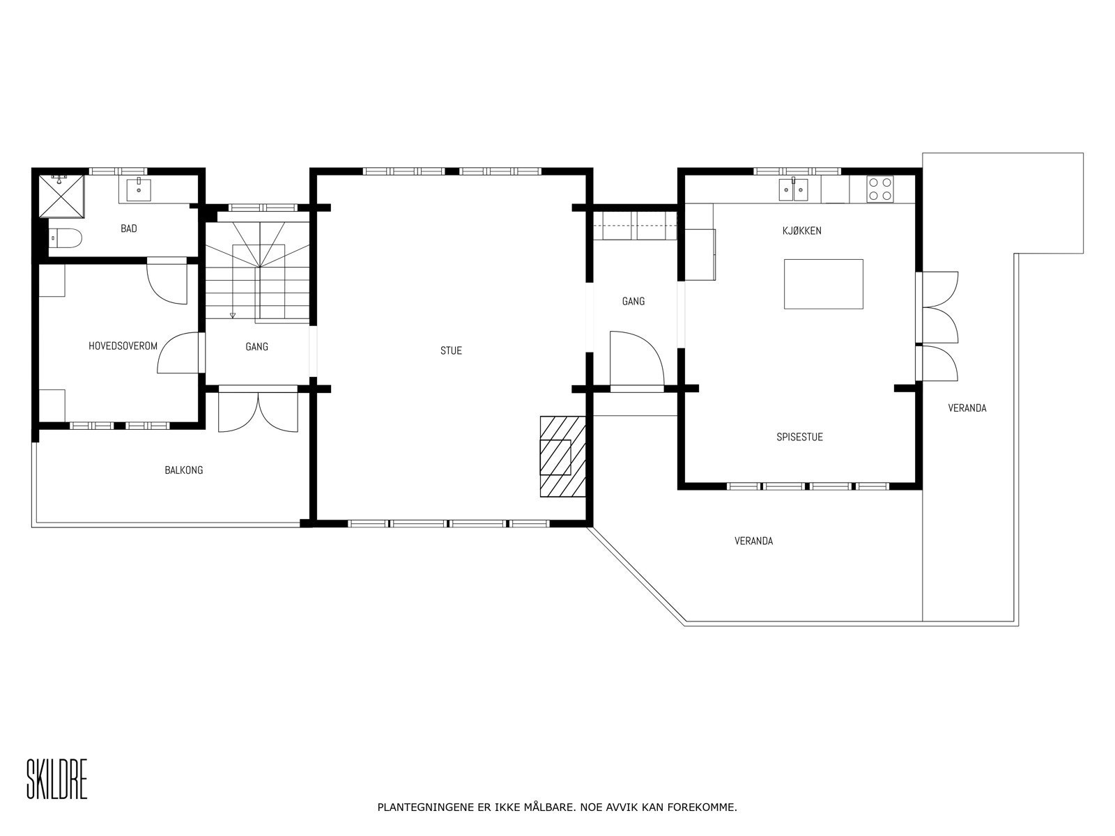 Planskisse 1. etasje i Svartskardvegen 198 Galleribilde
