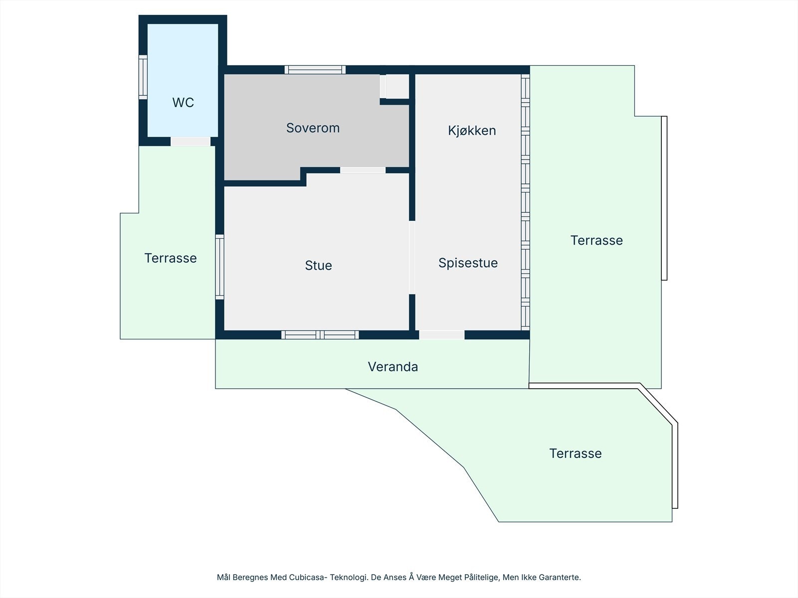 Plantegning: fritidsbolig. Galleribilde