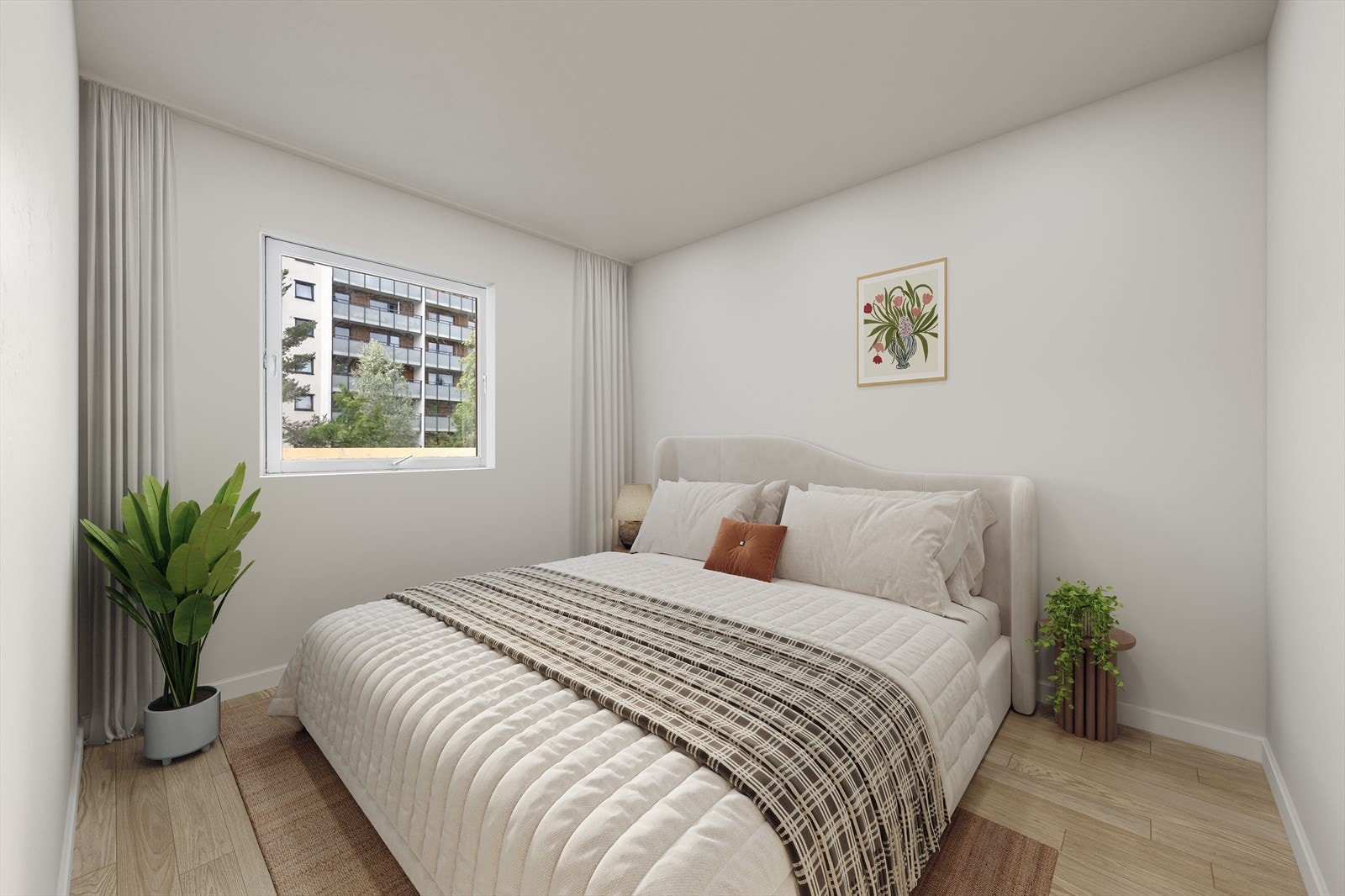 Soverommet er lyst og gir god plass for dobbeltseng og nattbord. (illustrasjonsfoto) Galleribilde