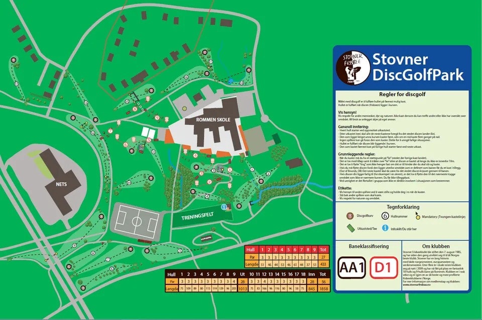 Kort vei til Stovner DiscGolfPark Galleribilde
