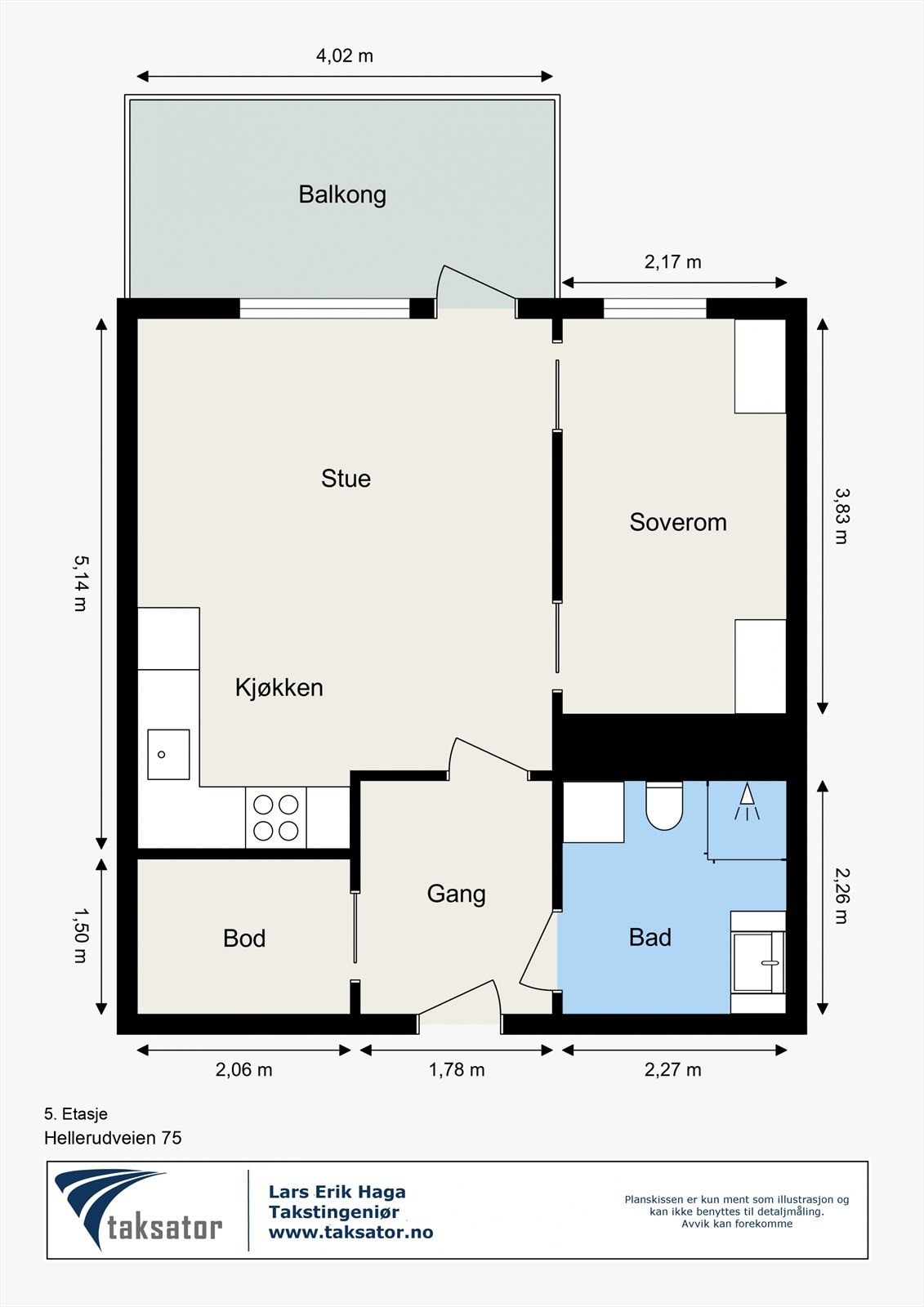 Plantegning. Det medfølger også en sportsbod på ca. 5kvm Galleribilde
