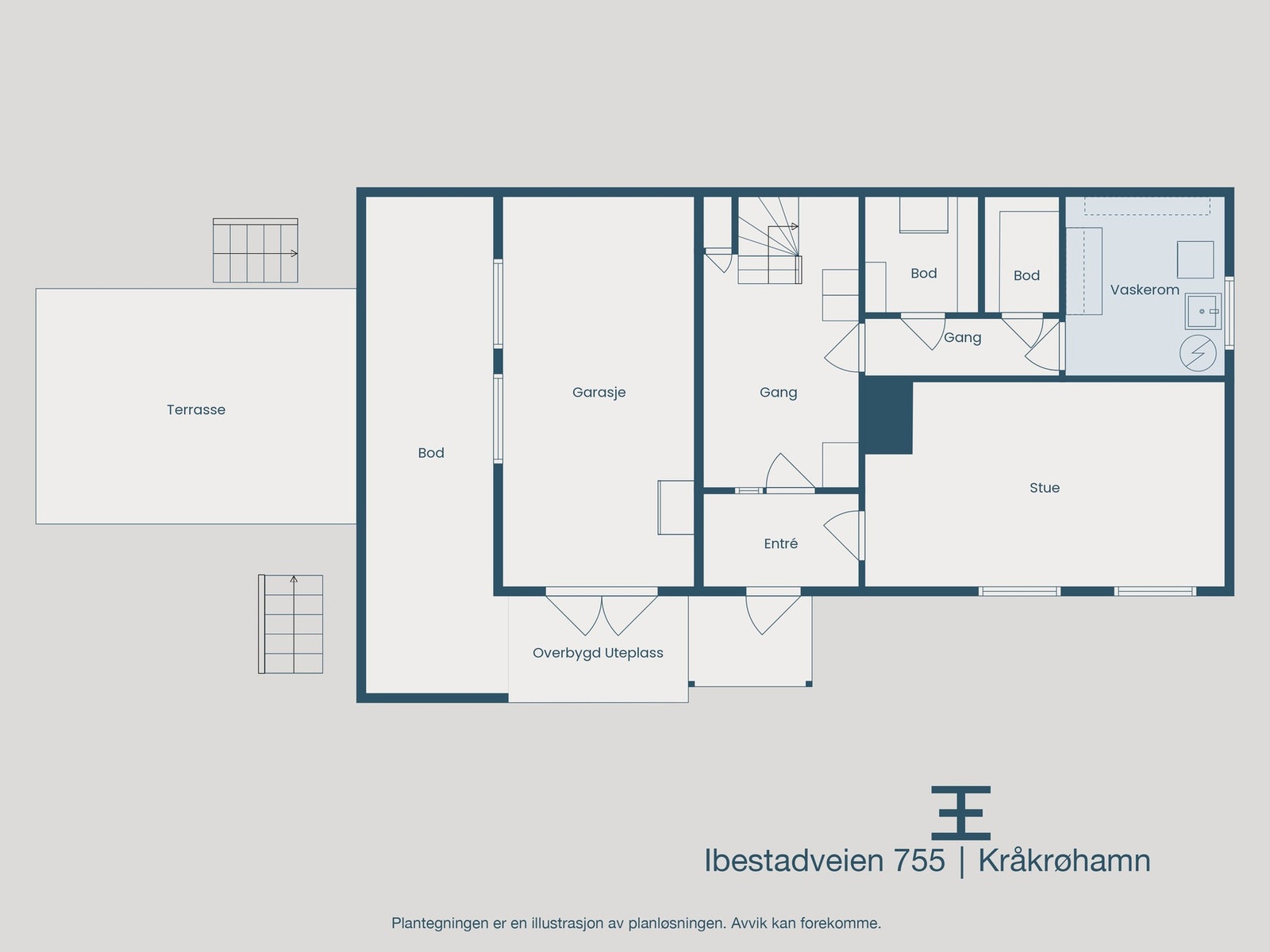 Plantegning underetasje Galleribilde