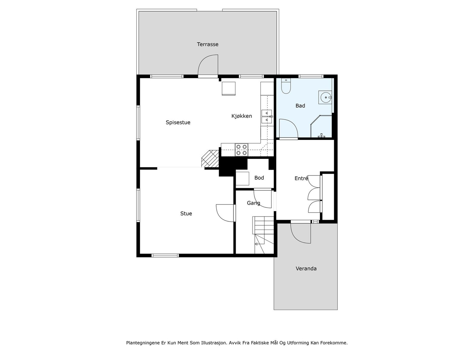 Plantegning 1.etasje Galleribilde