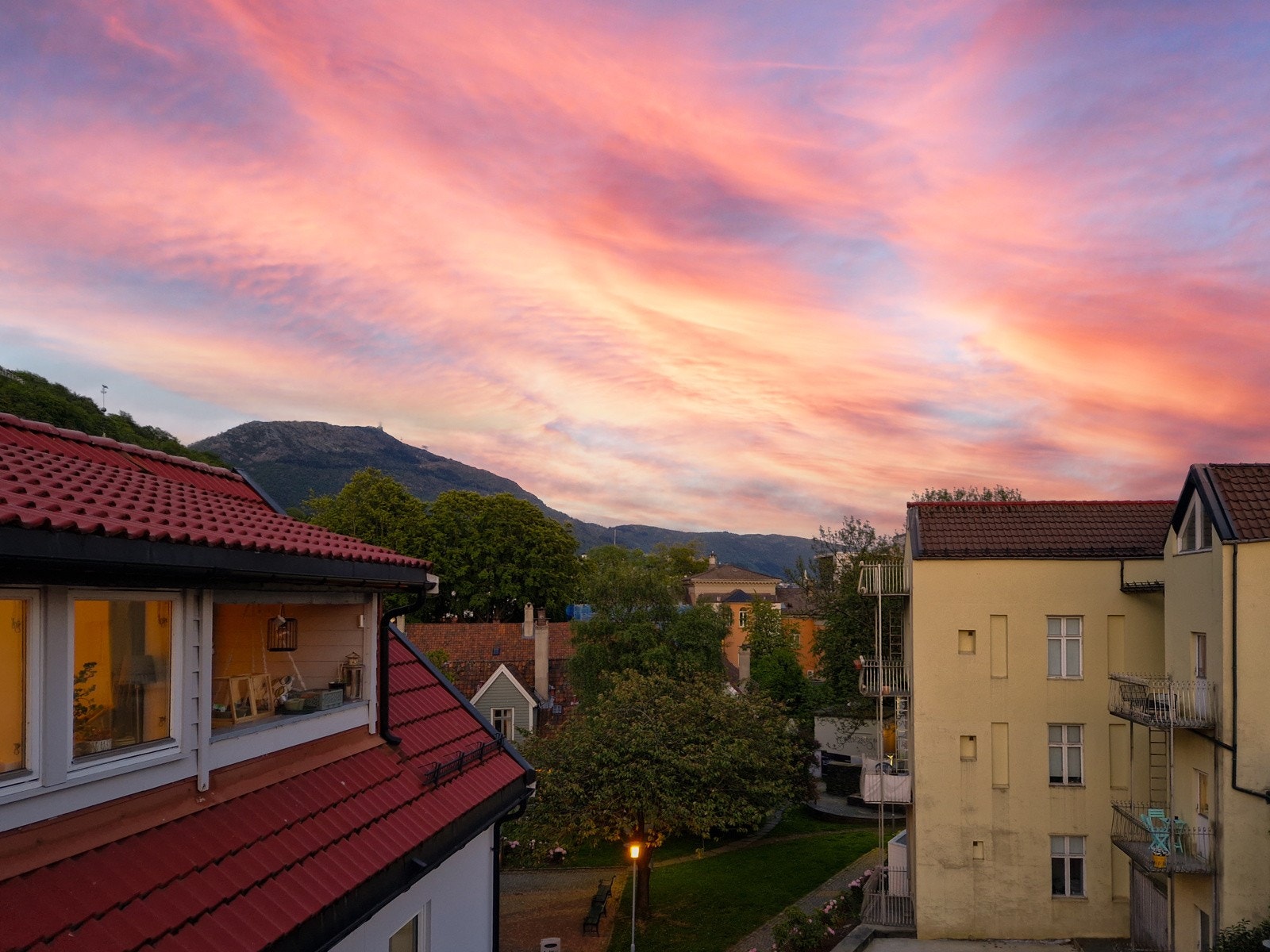 Nydelig utsikt fra balkongen. Galleribilde