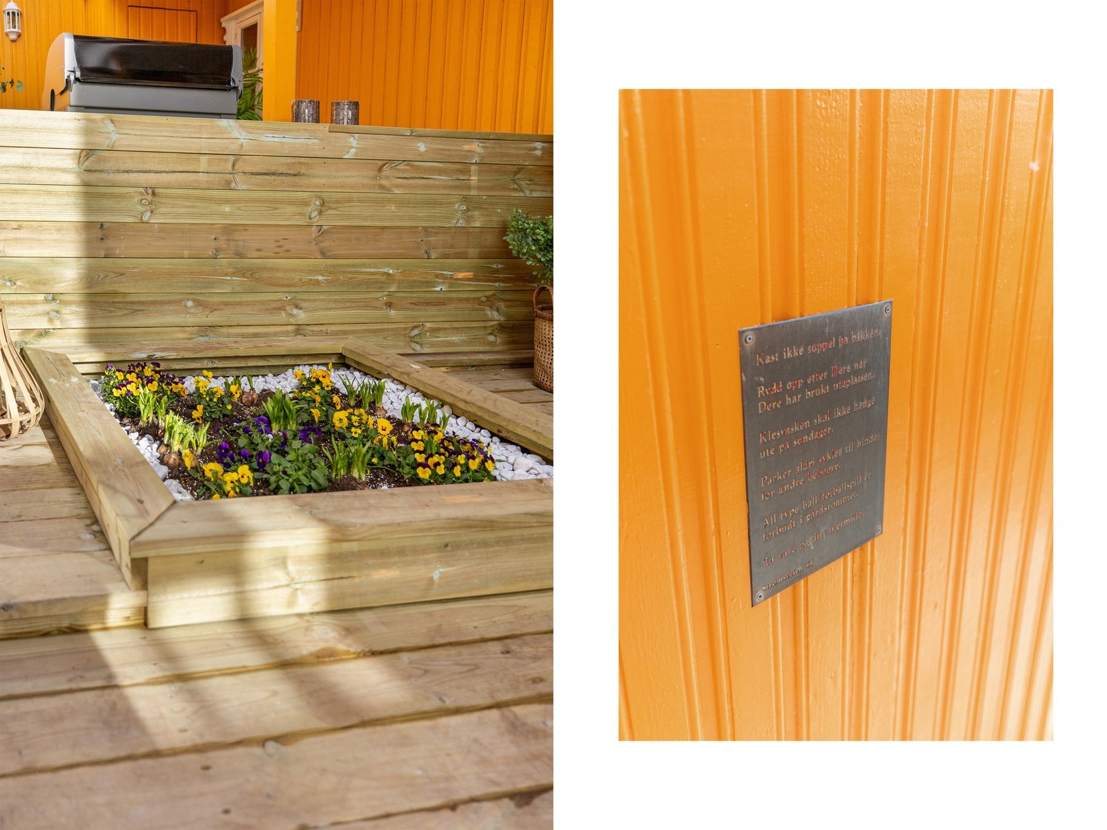 Nytt terrassedekke og blomsterkasser. De vakre, originale detaljene fra byggeåret er bevart. Galleribilde