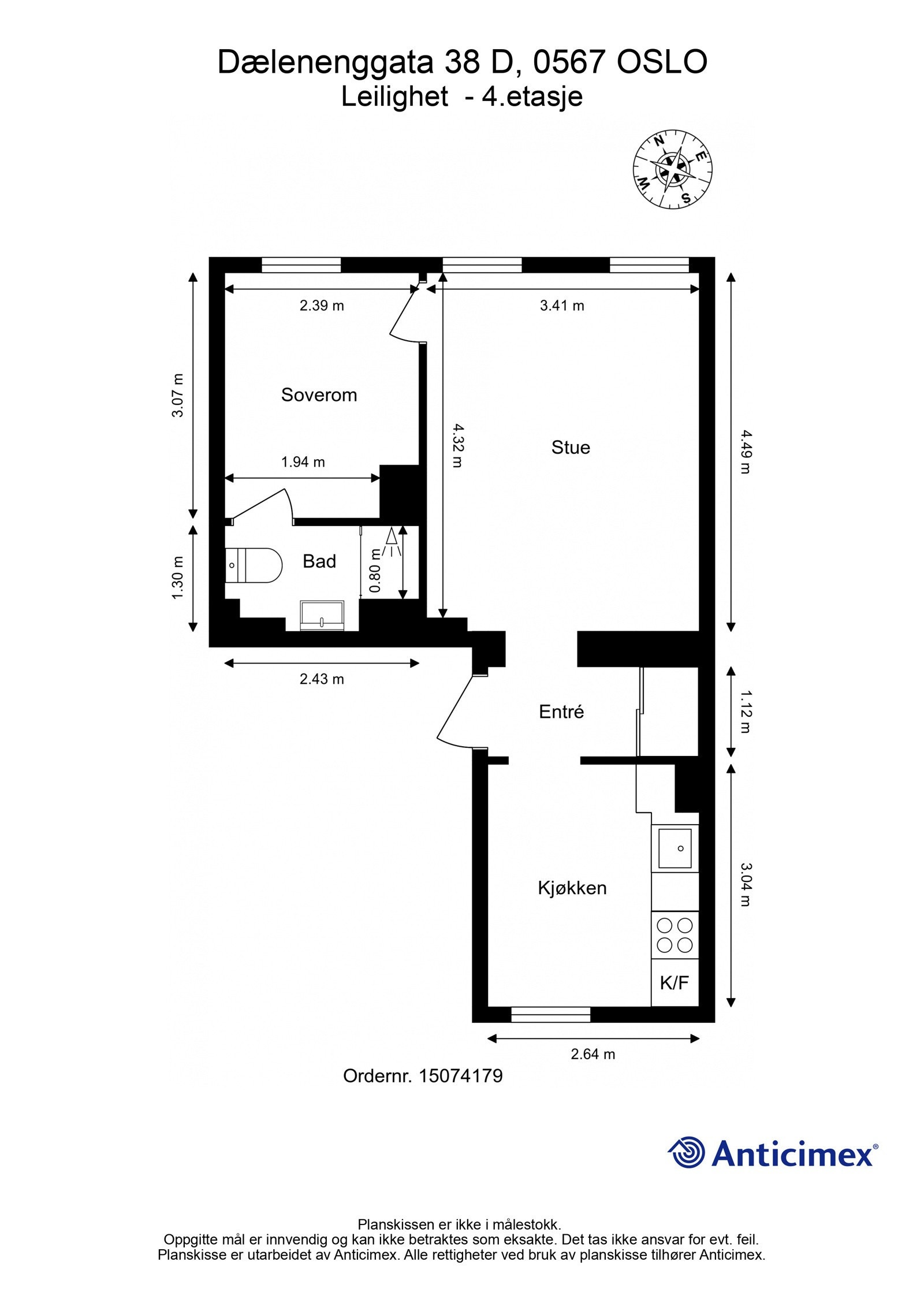 Plantegning - 4.etasje. Galleribilde