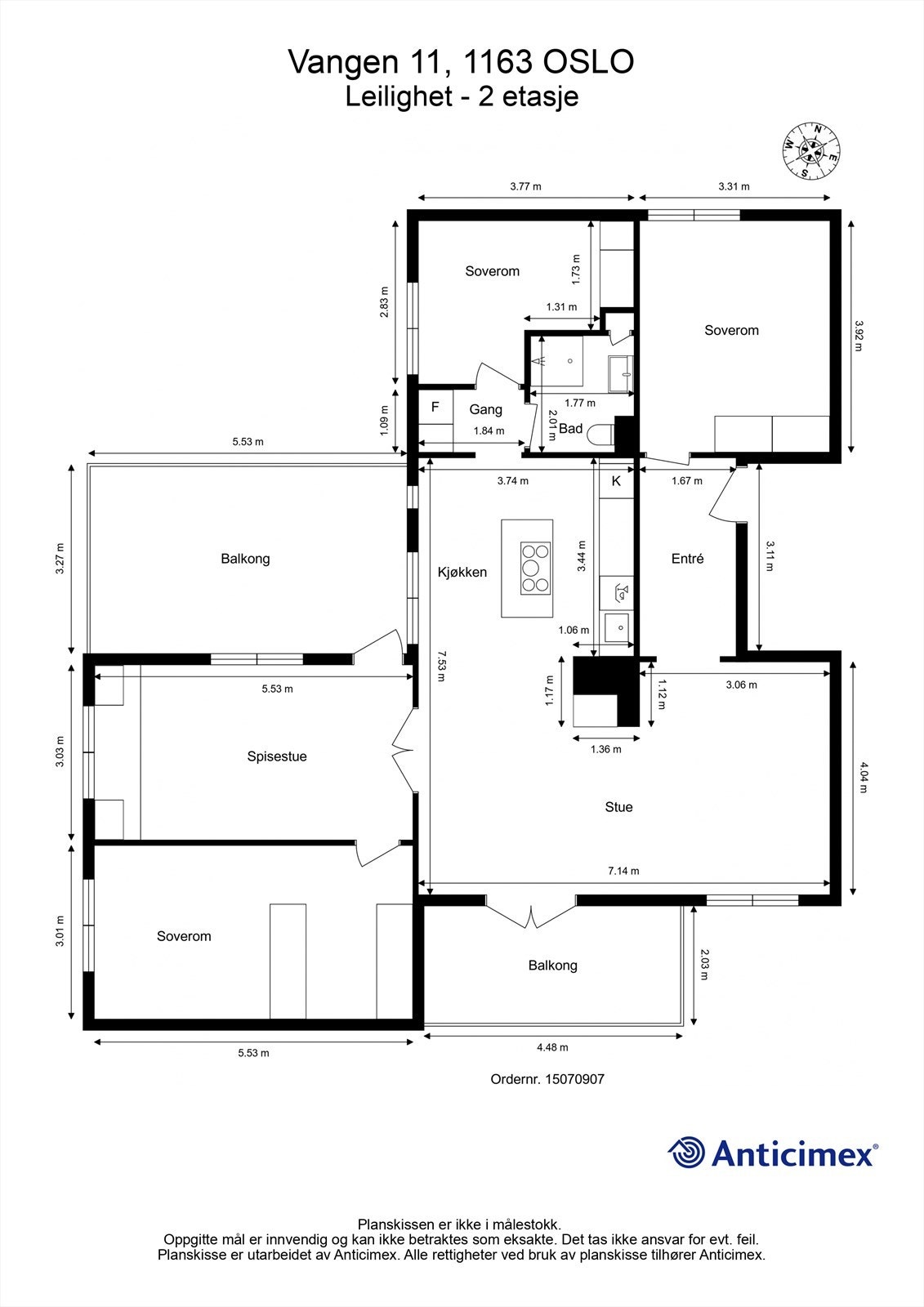 Plantegning Galleribilde