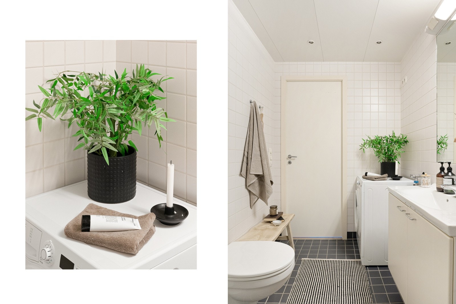 Avtrekket på badet er tilkoblet mekanisk avtrekk Galleribilde