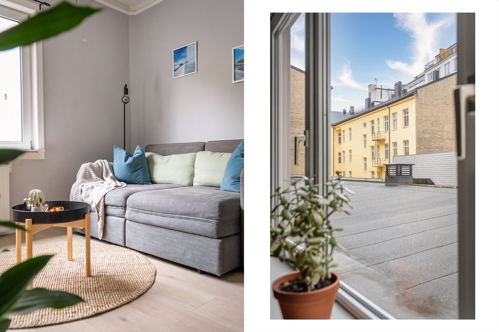 Leiligheten ligger høyt og helt skjermet fra innsyn og støy. Galleribilde