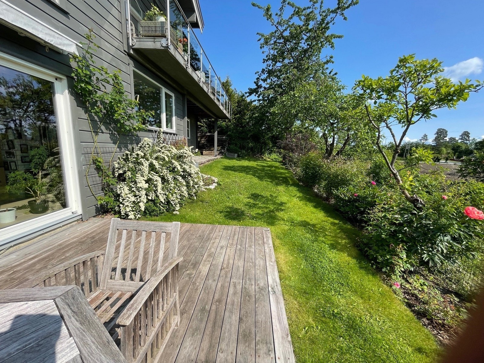 Hagen som leietaker disponerer er frodig. Her kan leietaker kose seg med brusker og planter. Galleribilde