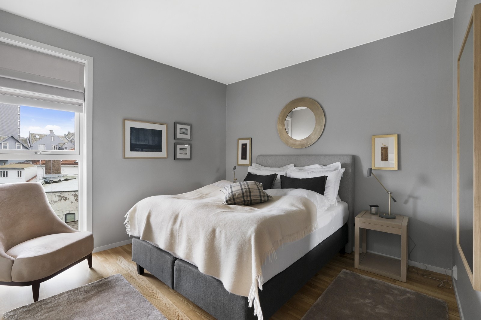 Lekkert soverom Galleribilde