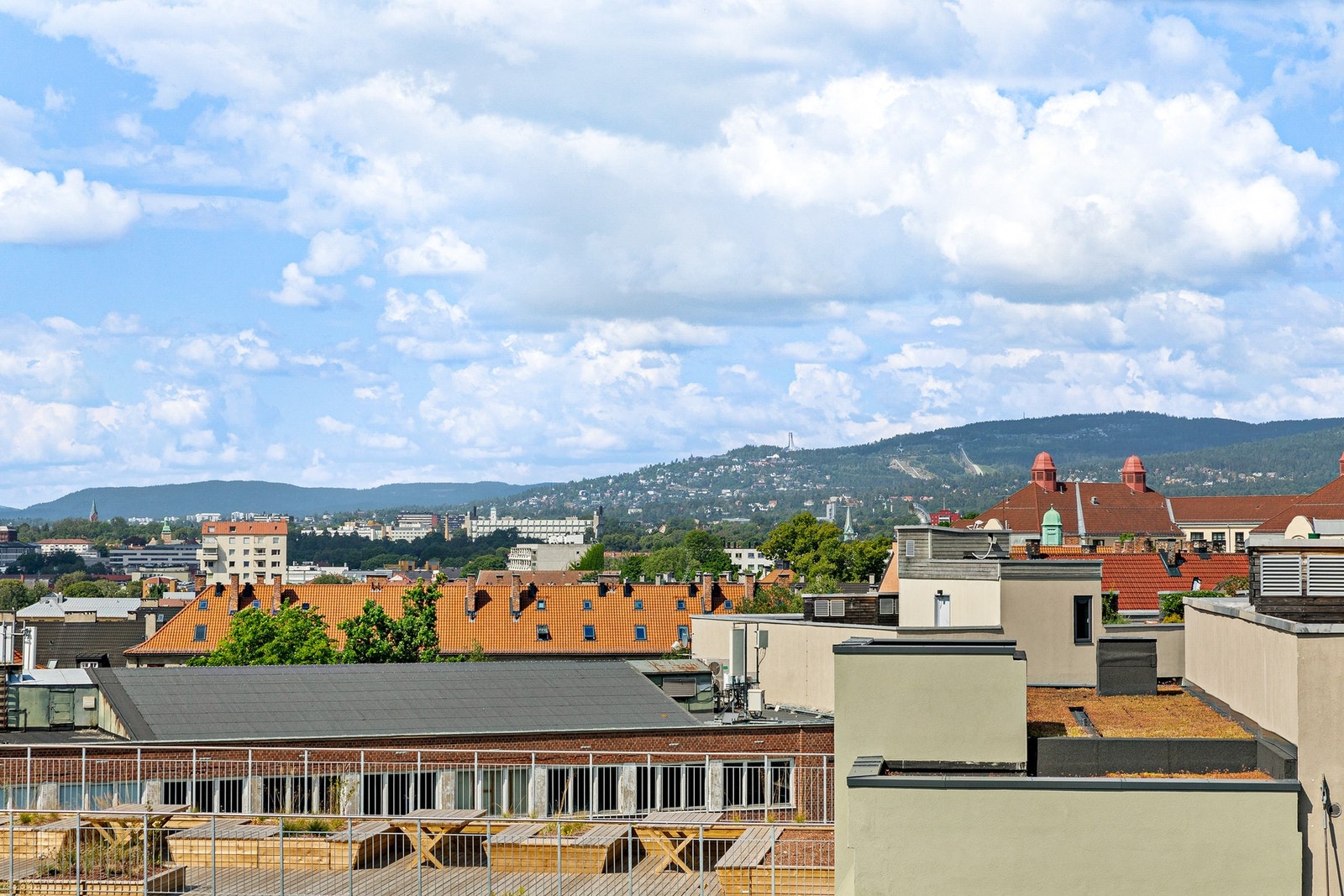 Utsikt fra takterrassen Galleribilde