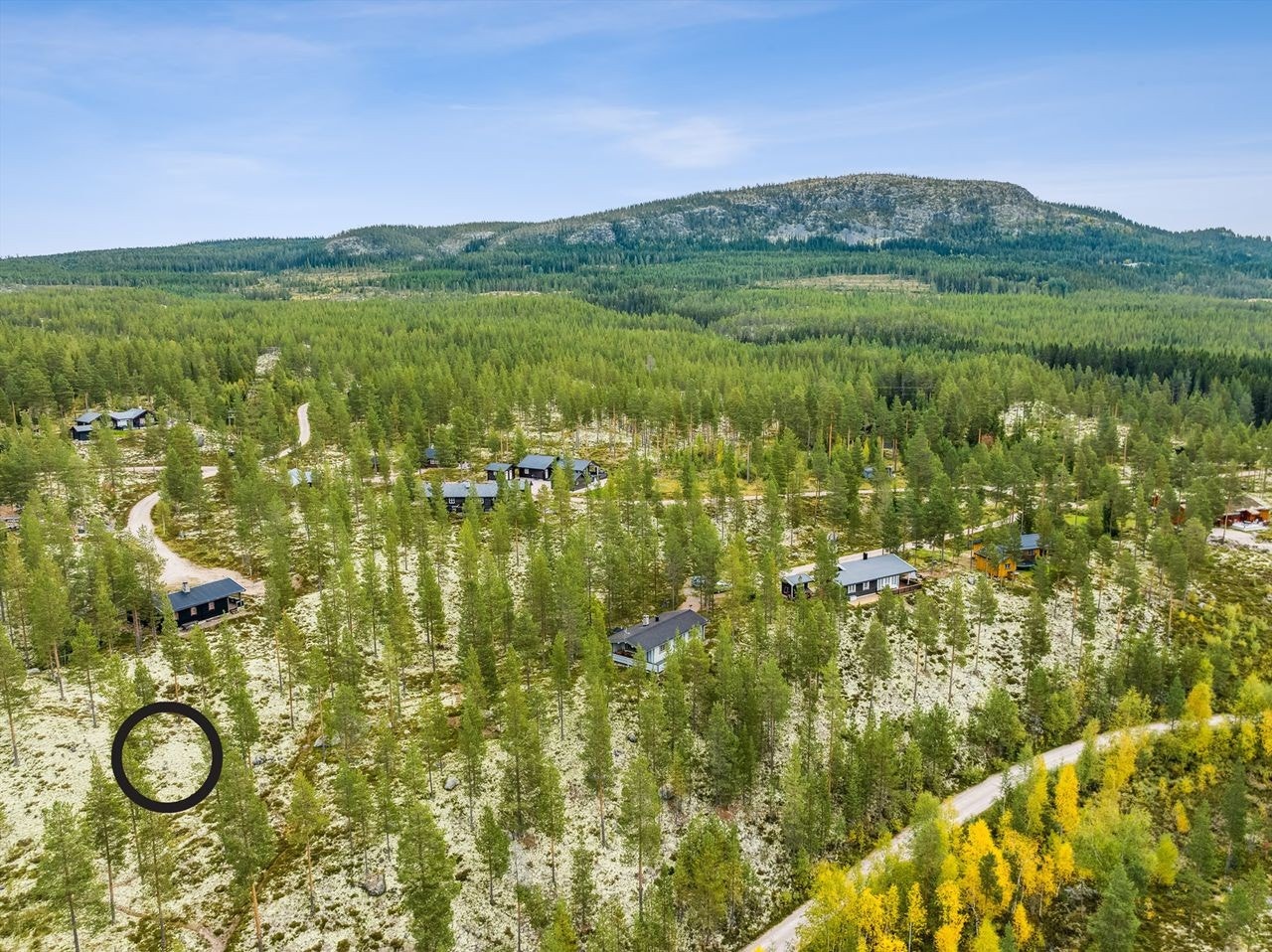 I tillegg er det også en ubebygd punktfestetomt, like nord for hytta, ca. der den sorte sirkelen er inntegnet Galleribilde