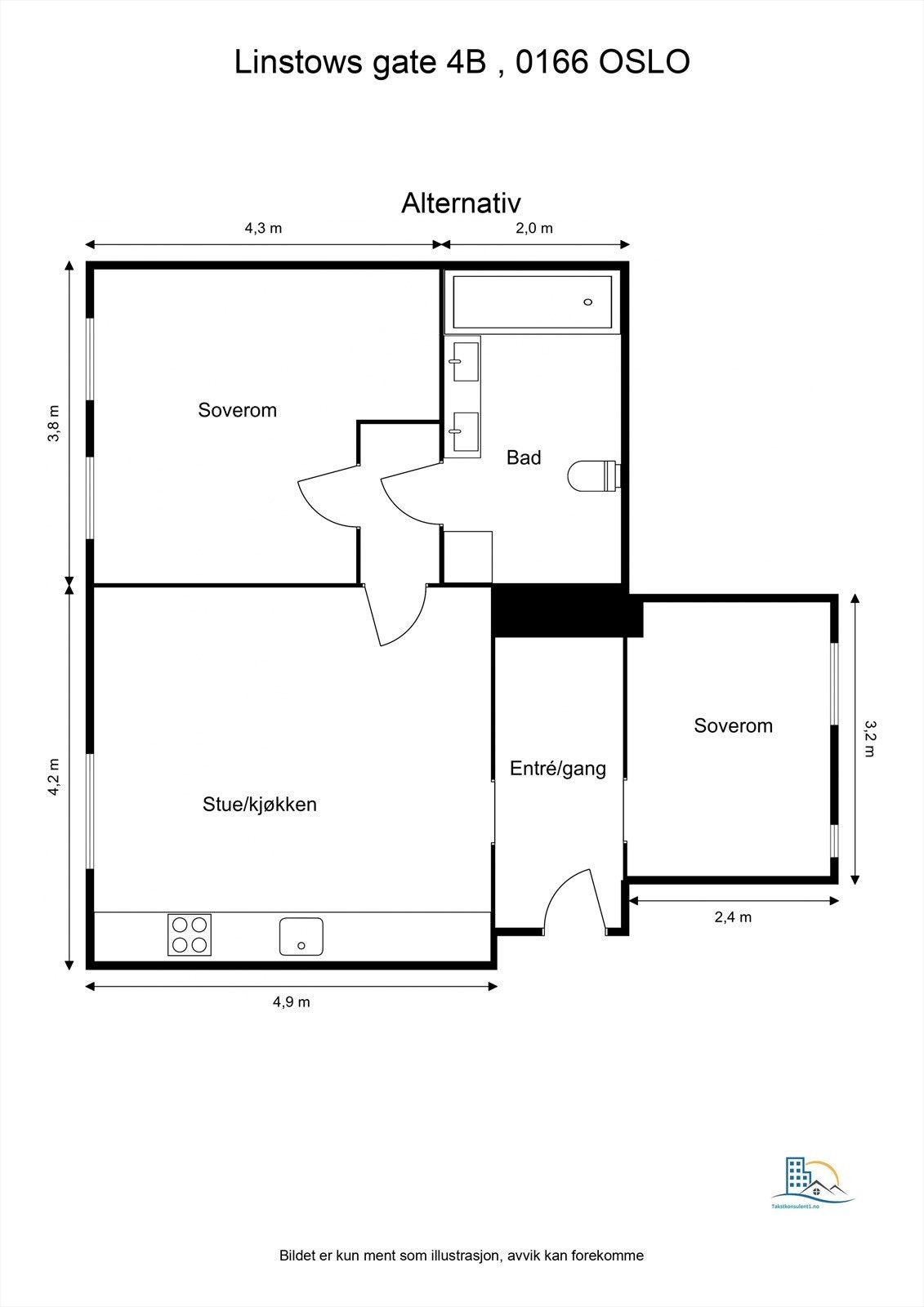 Alternativ plantegning. Galleribilde