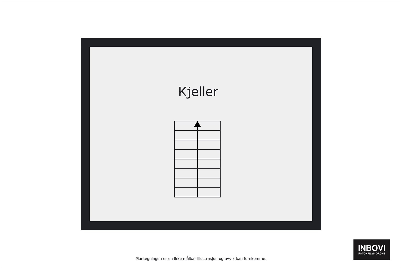 Plantegning kjeller. I kjeller er det uinnredet kjellerrom. Galleribilde