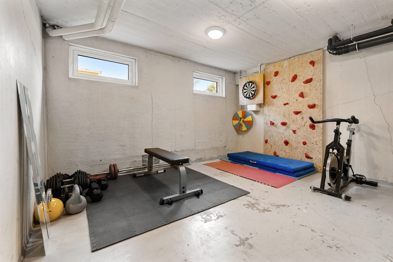 Blokken har felles treningsrom for beboerne i Traverveien 38 og 40 Galleribilde