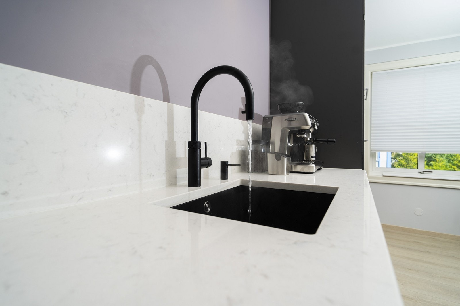 Quooker kran for umiddelbart varmtvann for te og sprudlevann + såpedispenser! Galleribilde