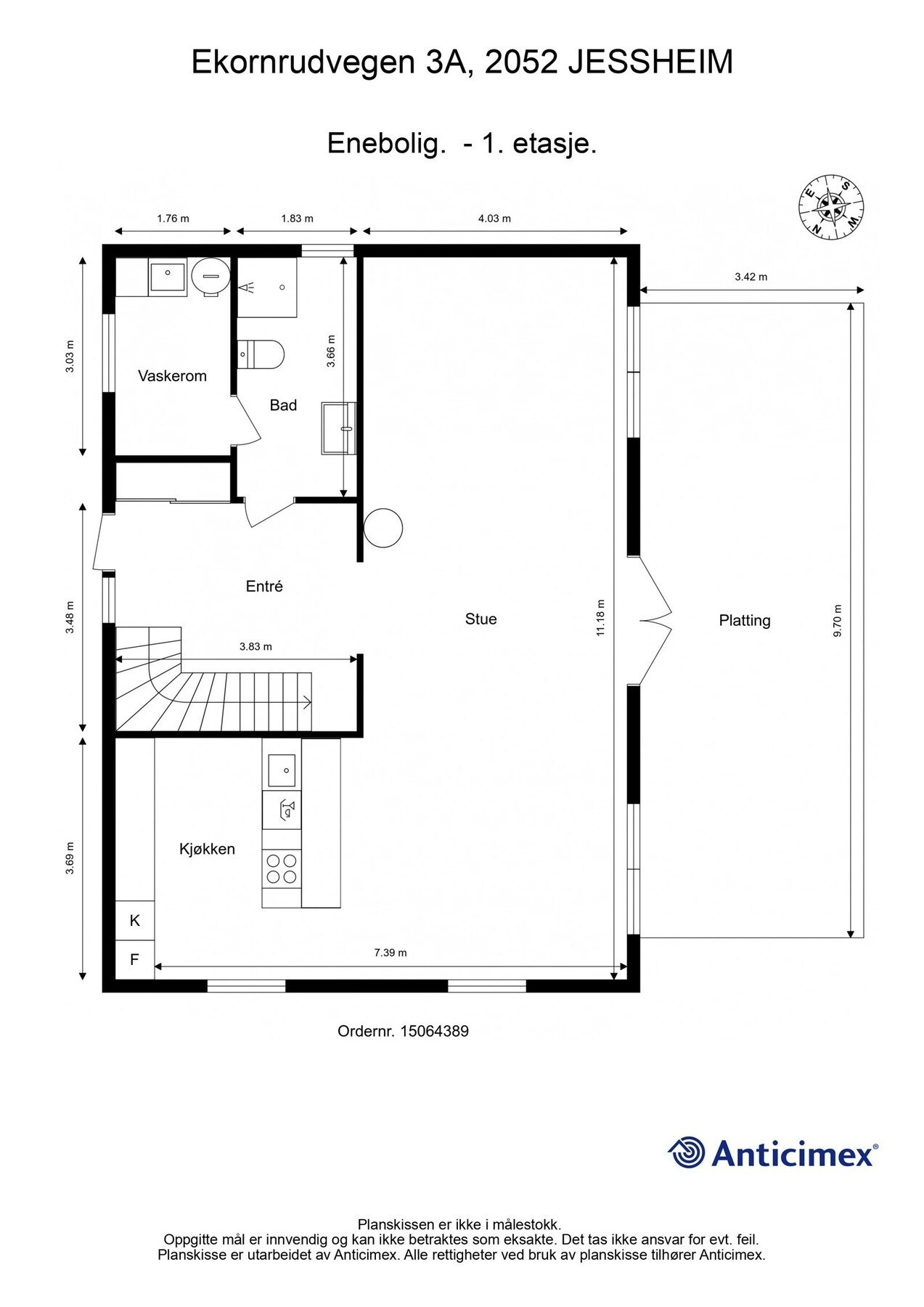 Plantegning 1.Etasje Galleribilde