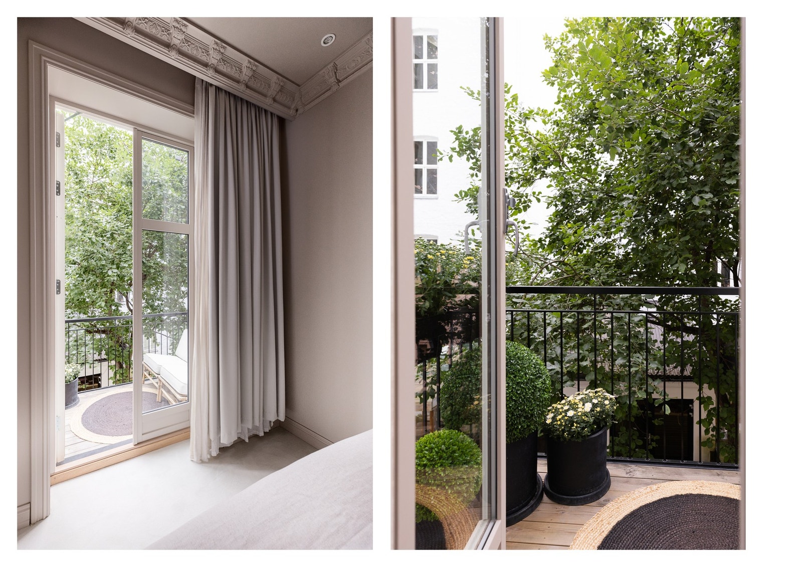 Vestvendt balkong, nybygget i 2018. Balkongen vender mot stille og skjermet bakgård. Galleribilde