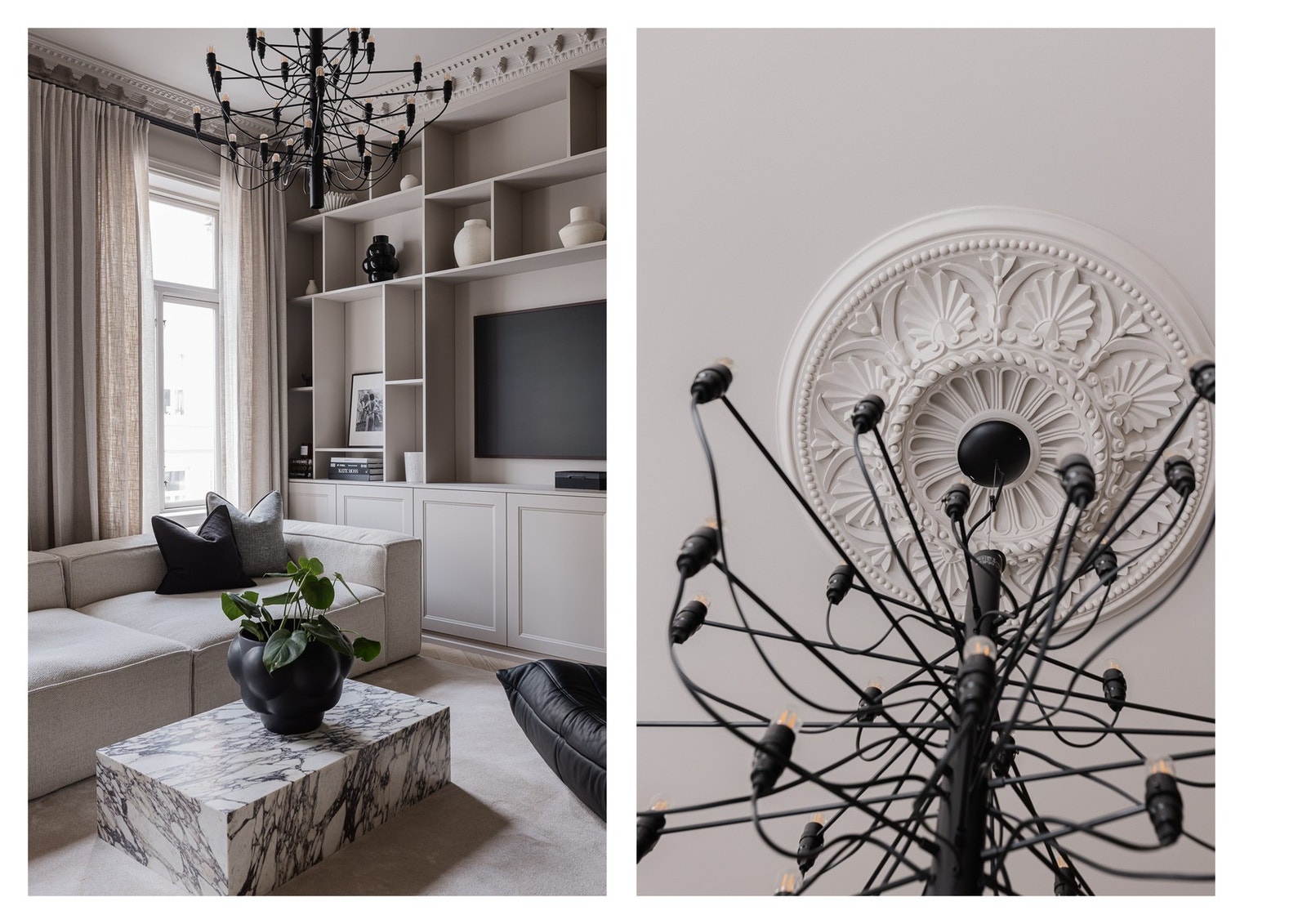 Nytt, skjult elektrisk anlegg i hele leiligheten i 2020. Det er lagt skjult el-anlegg til rosett for takbelysning og skjult kabelføring til frame TV i stuen som medfølger salget. Galleribilde