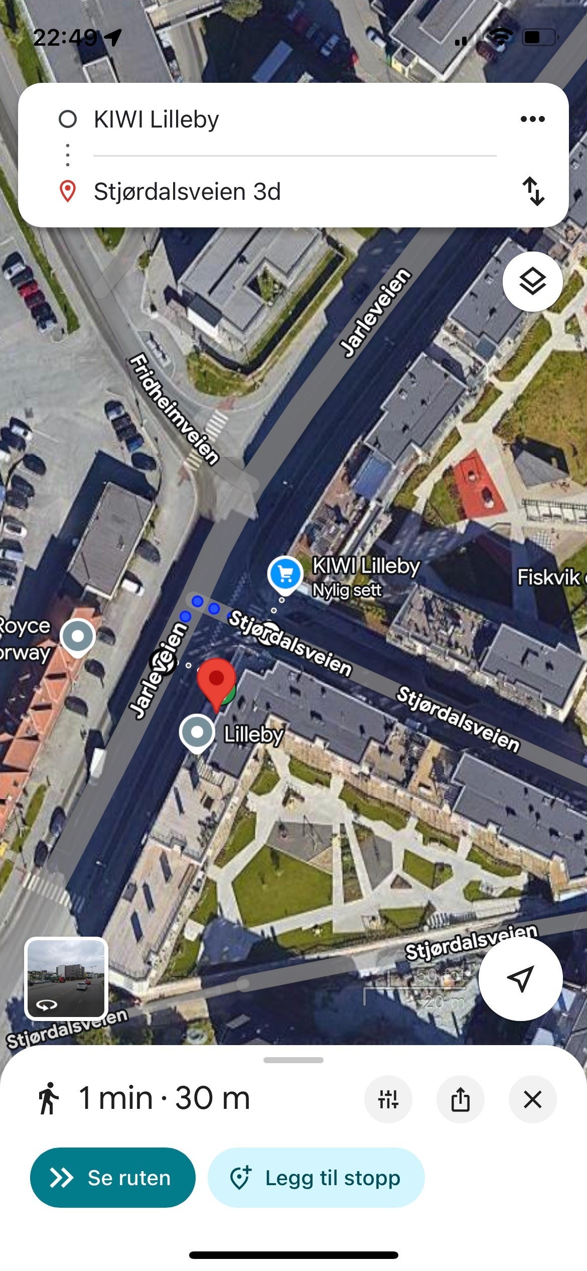 avstand til nærmeste butikk Galleribilde