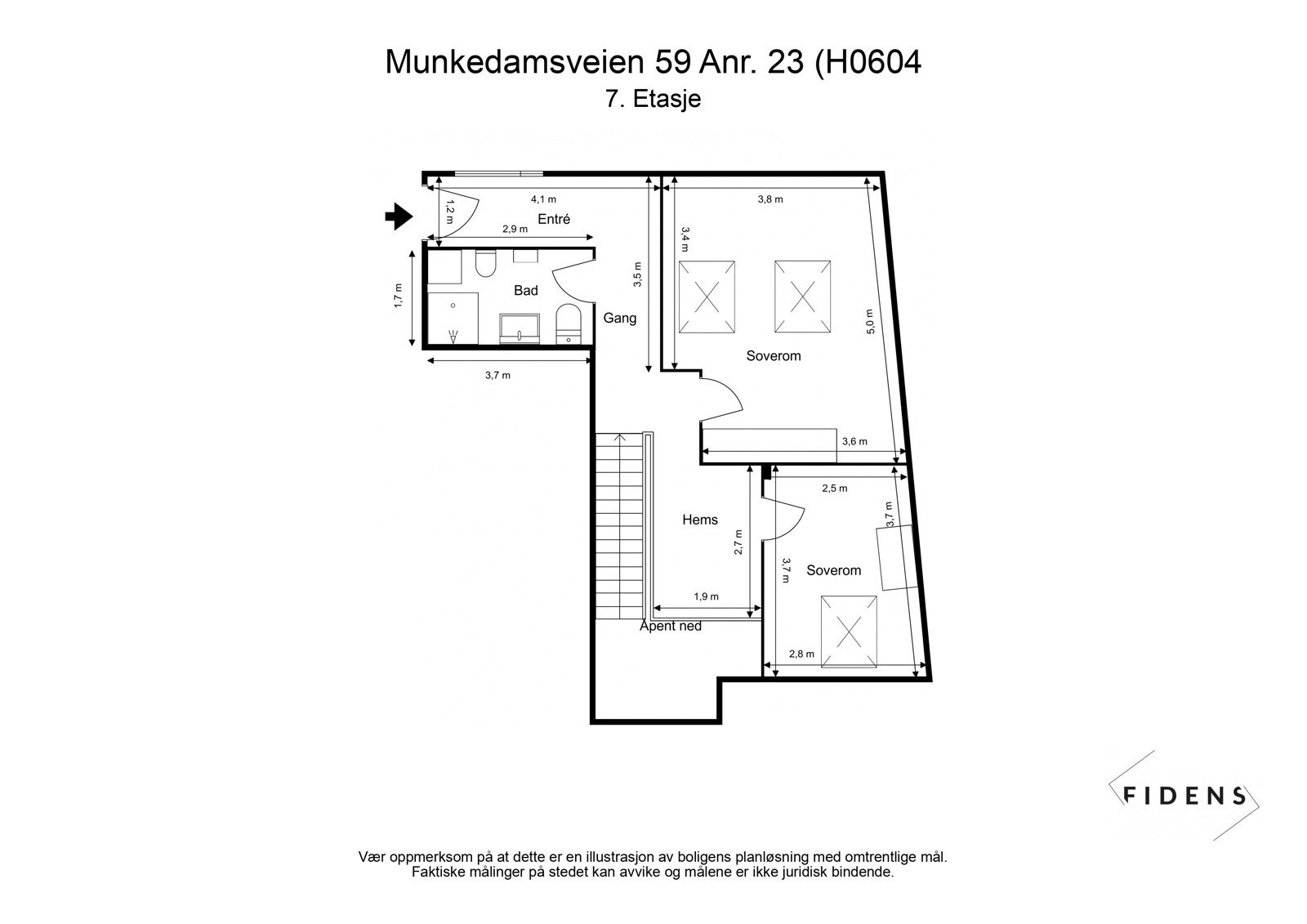 Plantegning - 7. etasje. Galleribilde