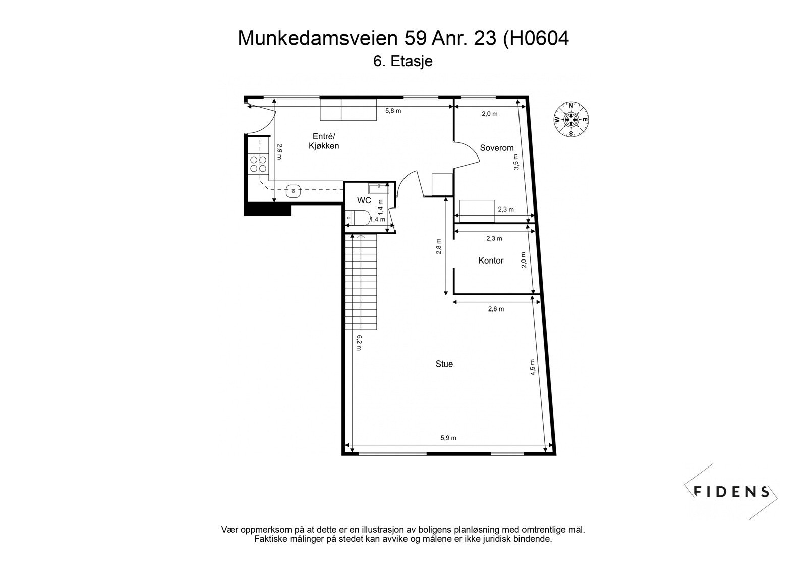 Plantegning - 6. etasje Galleribilde
