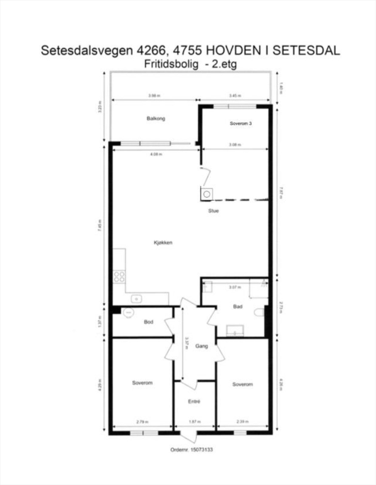 Planskisse med mulig soverom 3 inntegnet. Galleribilde