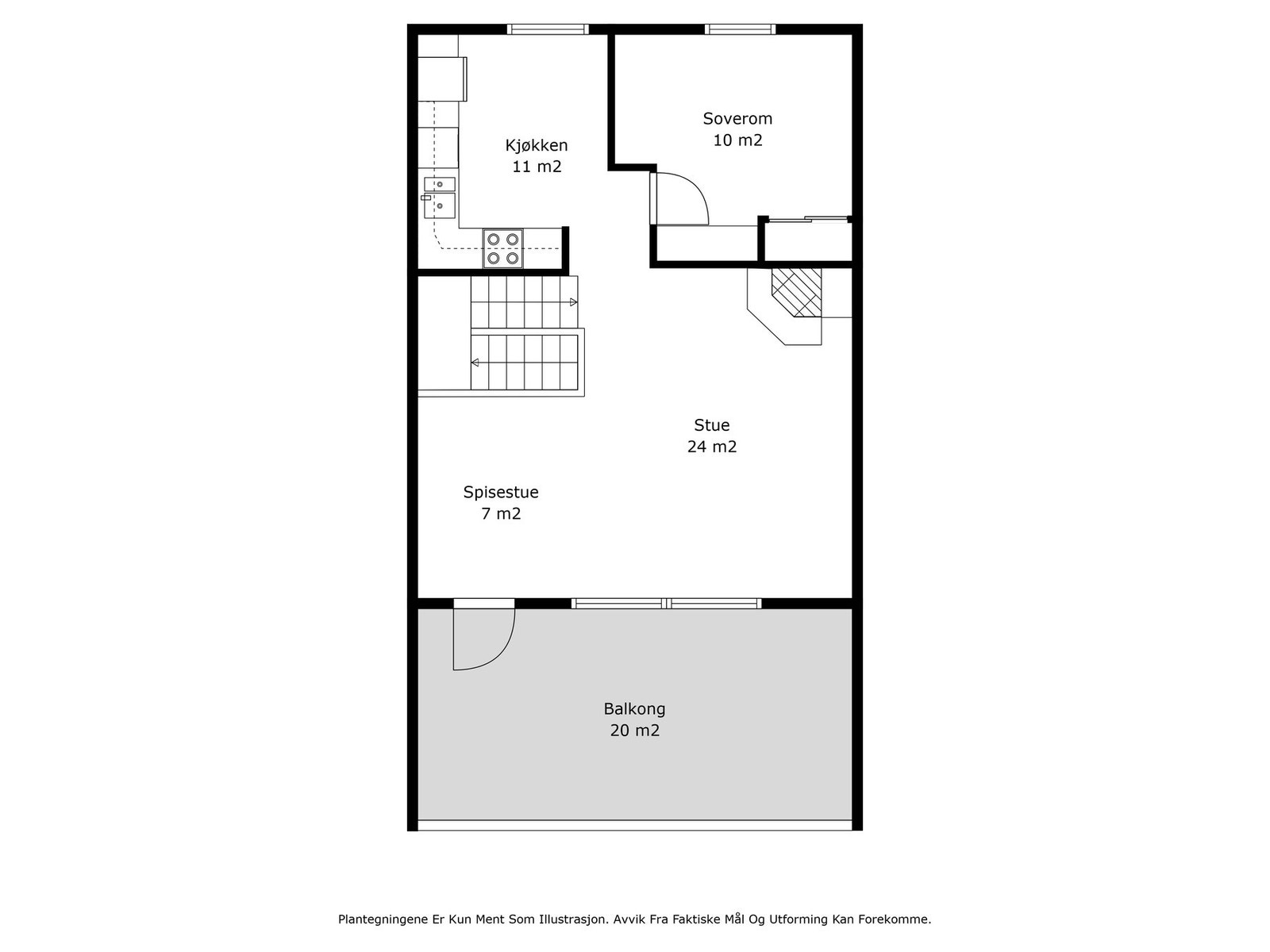 Plantegning 1.etasje Galleribilde