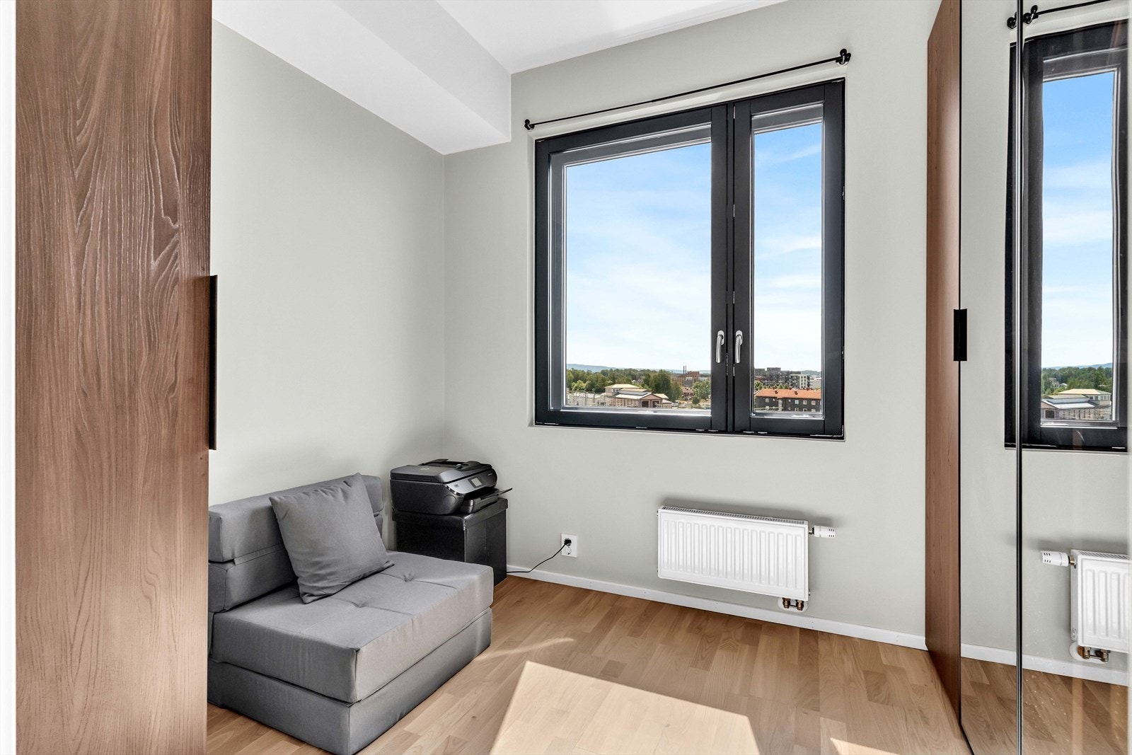 Rommene har plass til seng, nattbord, garderobeløsning og evt. skrivebord. Galleribilde