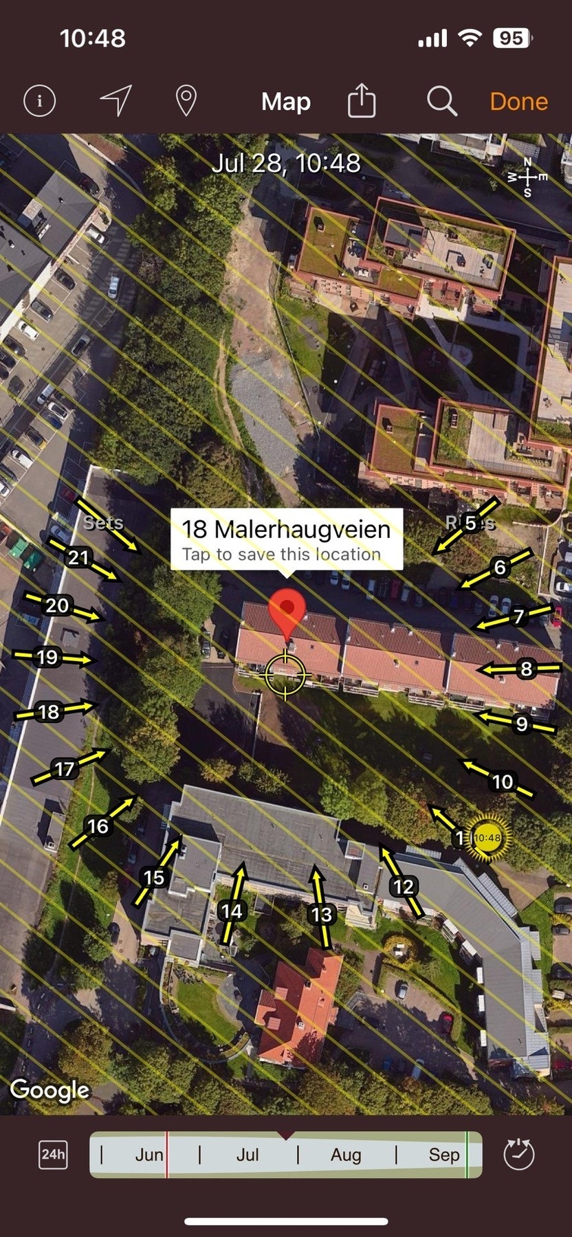 Sol fra morgen til kveld på balkongen. Galleribilde