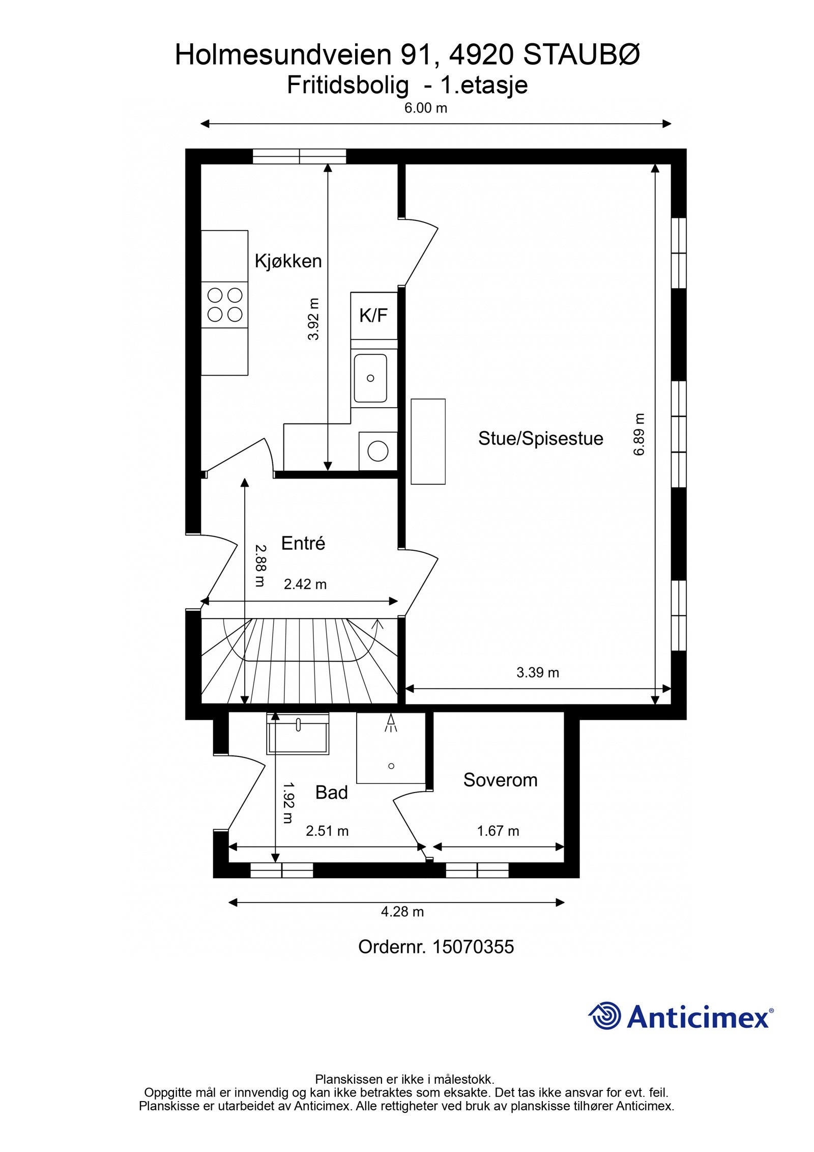 Plantegning - Fritidsbolig - 1.etasje Galleribilde