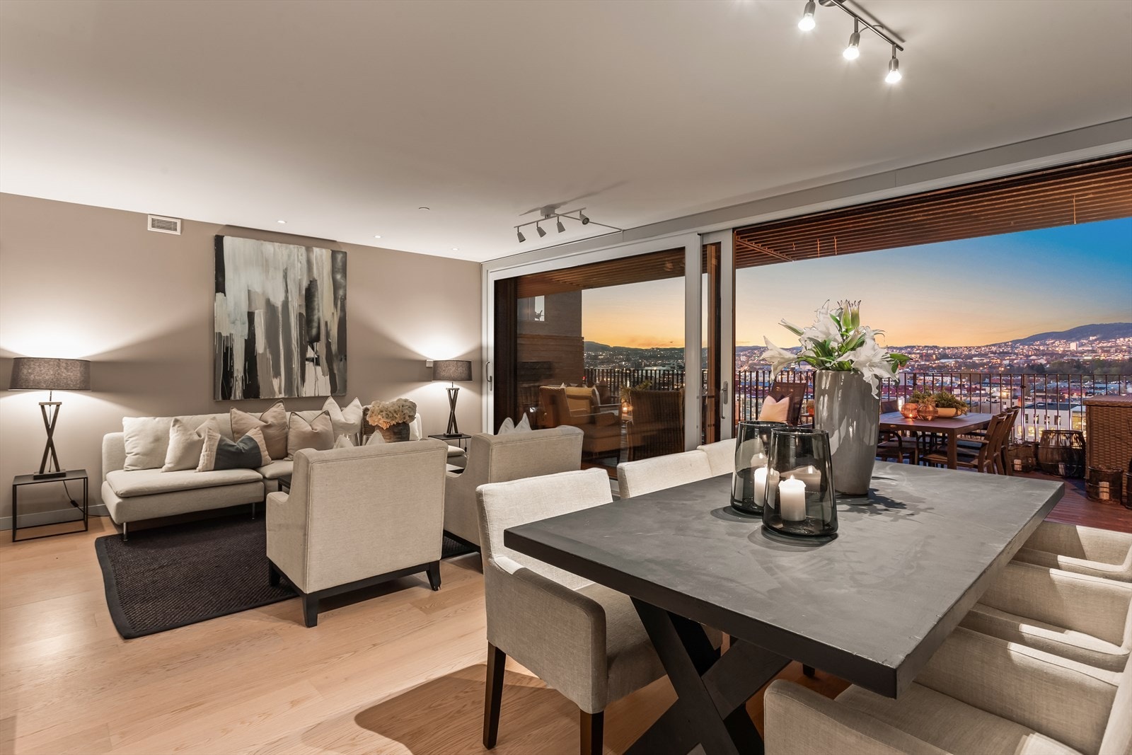 Direkte adkomst til terrassen fra stuen Galleribilde