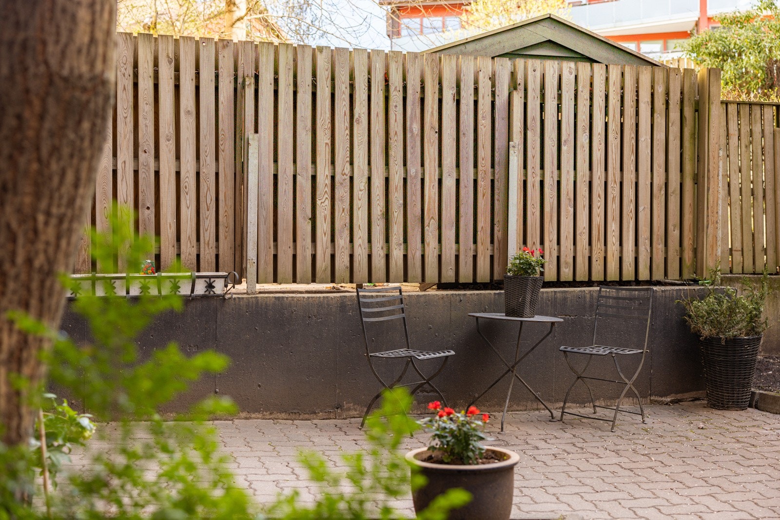 Hyggelig bakgård Galleribilde