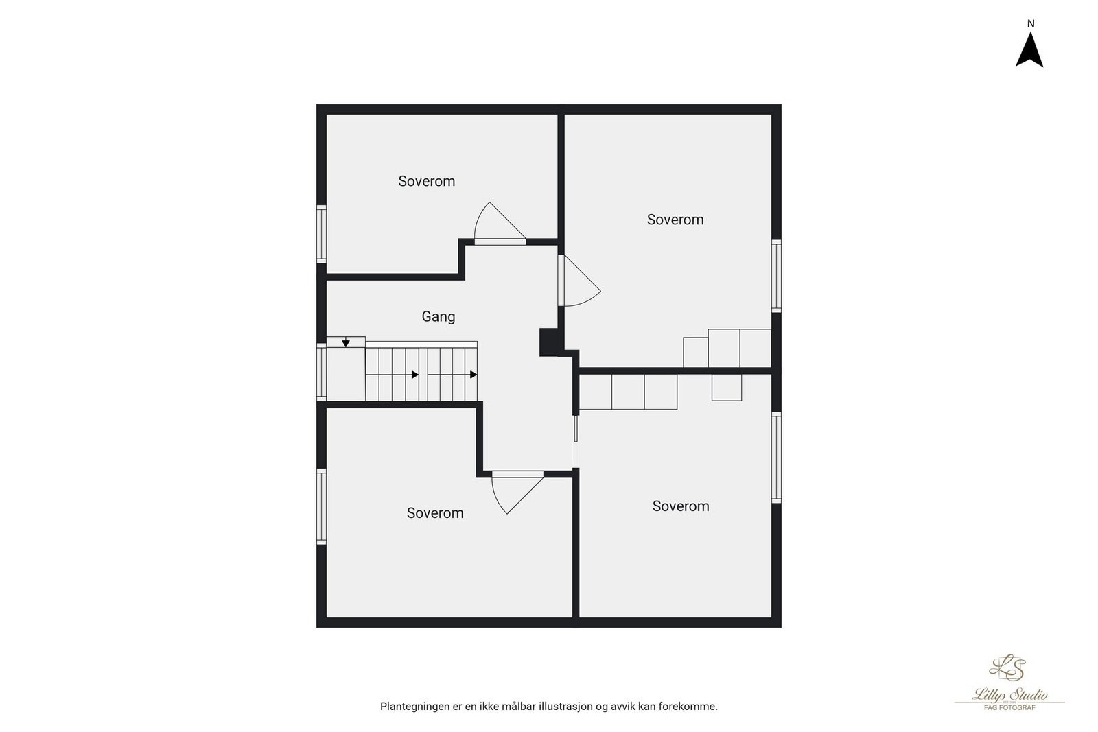 Plantegning loft. Galleribilde
