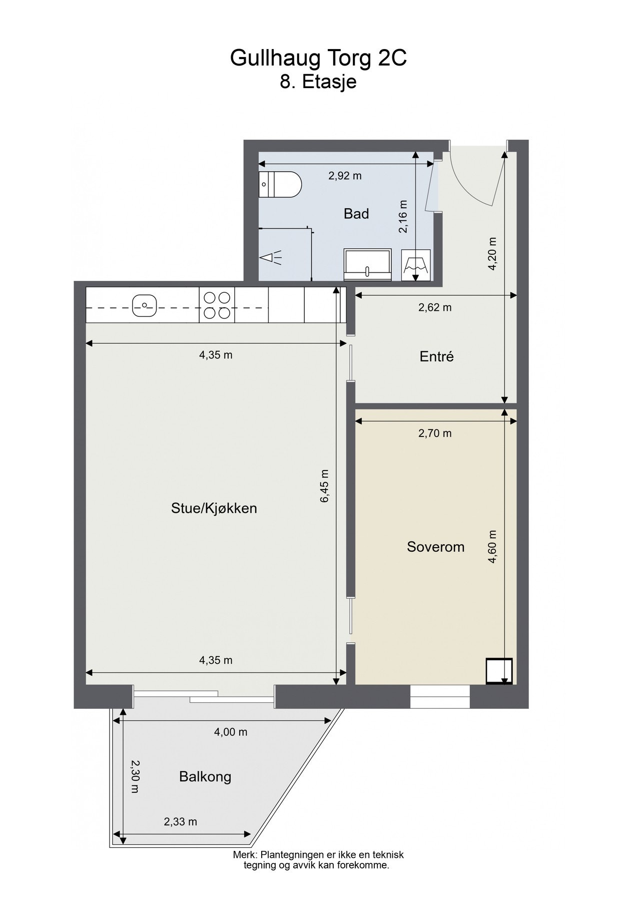 Plantegning. Skissen er ikke målbar og kun ment som illustrasjon. Galleribilde