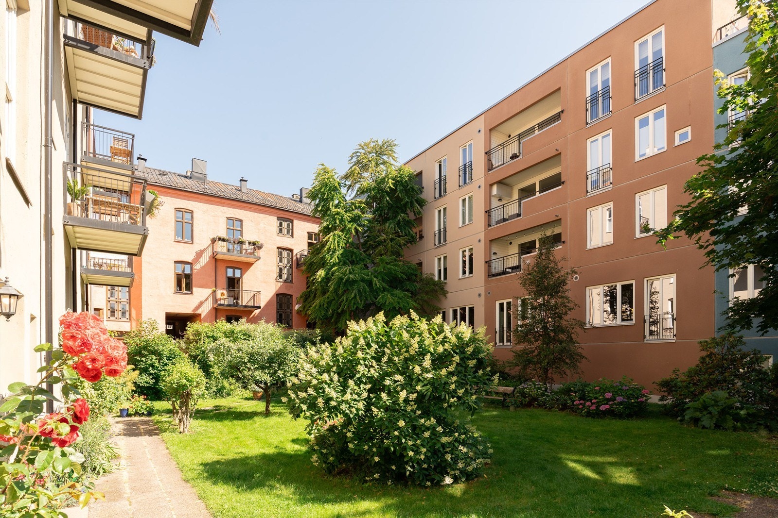 Nydelig bakgård til felles bruk for andelseierne. Galleribilde