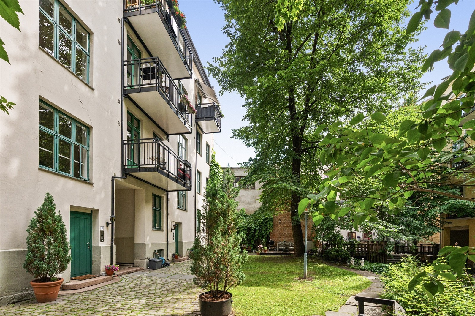 Fasade fra bakgården. Galleribilde