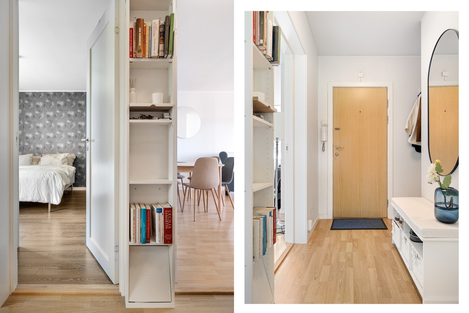 Romslig gang med god plass til å henge fra seg yttertøy. Galleribilde