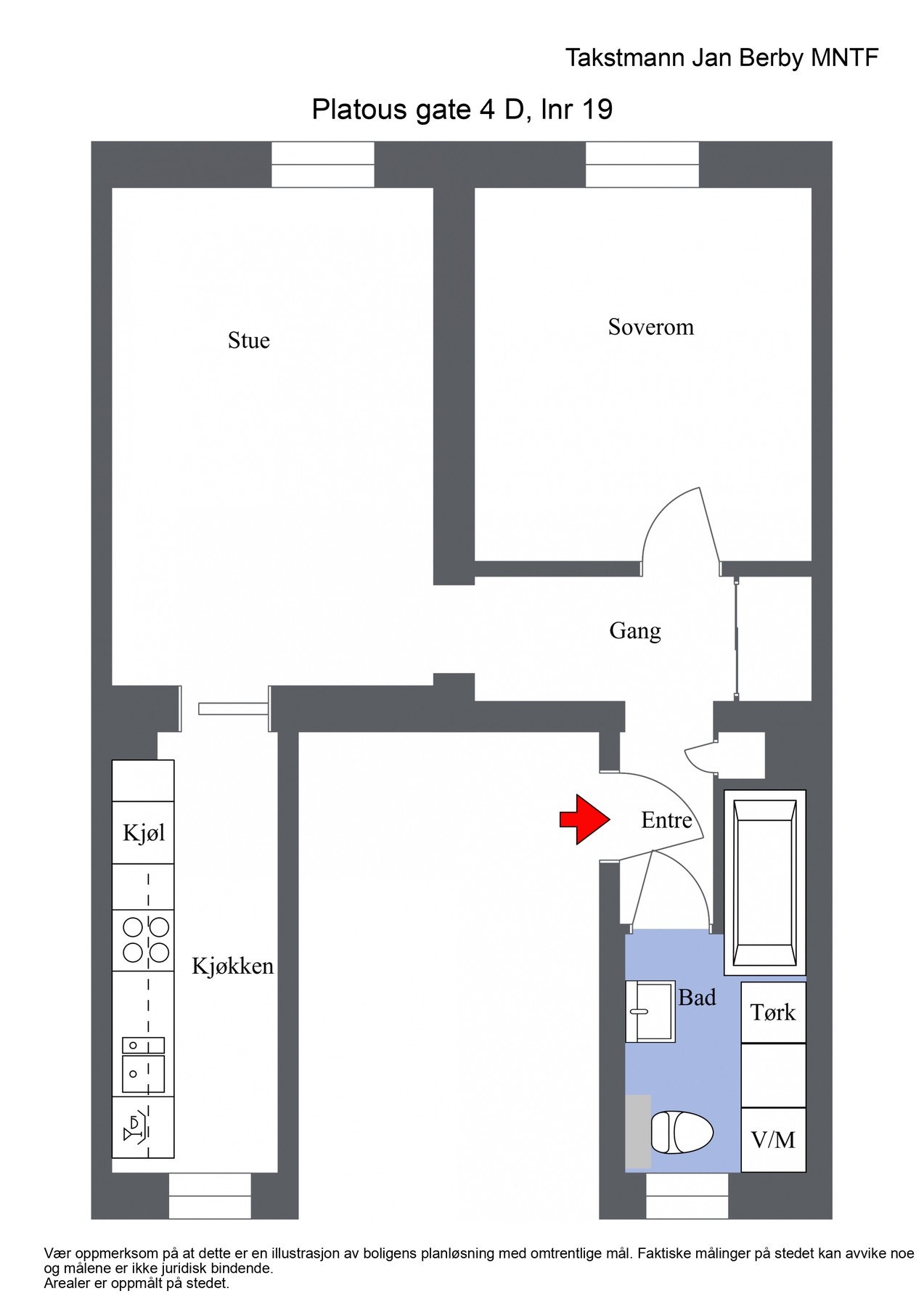 Til leiligheten følger både kjellerbod og loftsbod for praktisk lagringsplass. Galleribilde