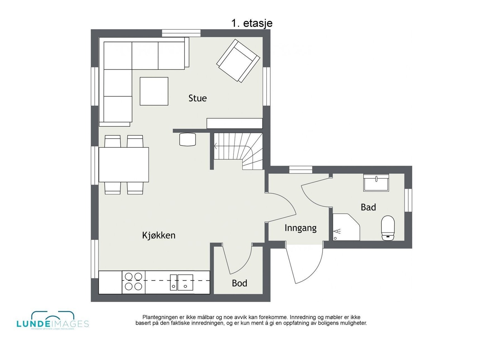 Planskisse 1. etasje - ikke målbar Galleribilde