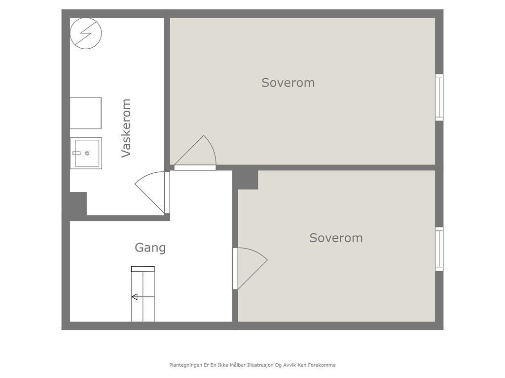 Underetasje med to store soverom samt vaskerom. Galleribilde