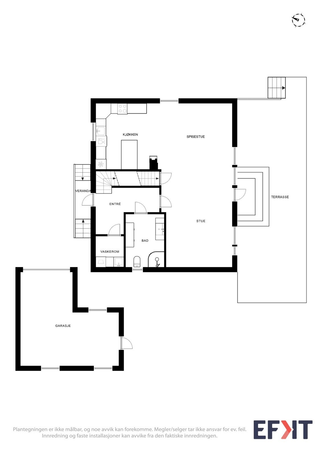 Plantegning 1. etasje Galleribilde