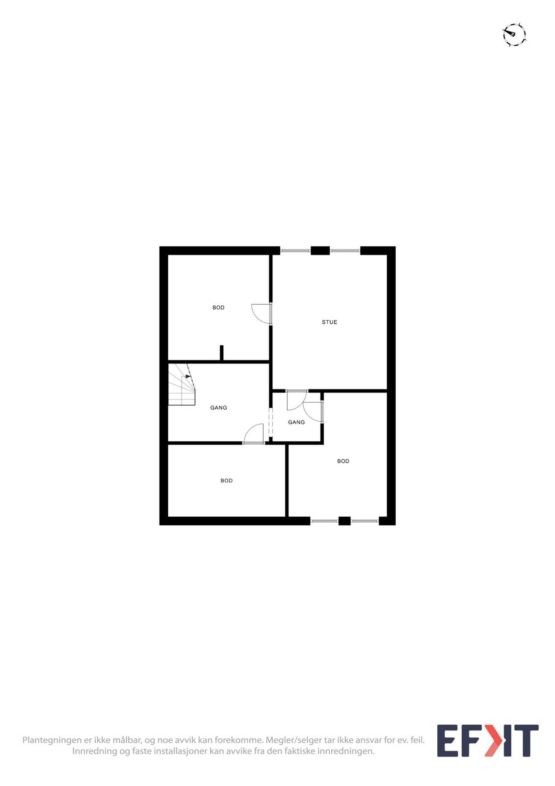 Plantegning u. etasje - merk at 2 av bodene vil låses Galleribilde