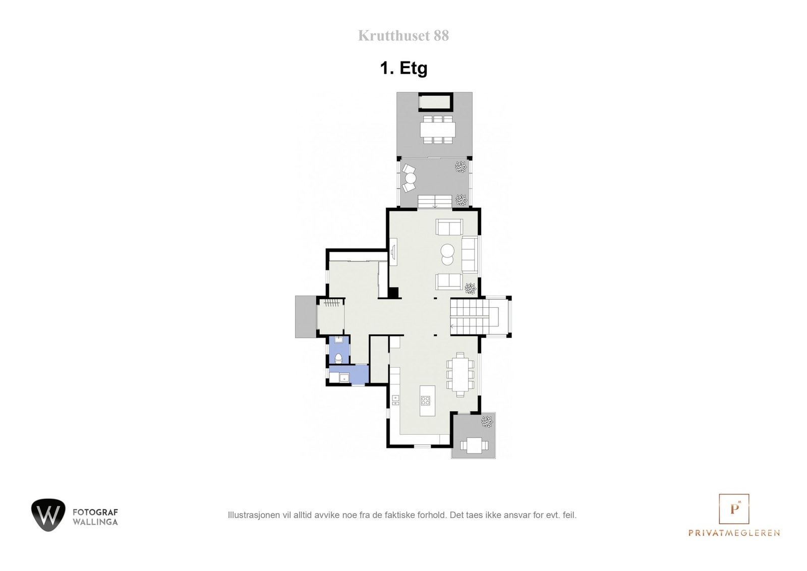 Plantegning første etasje. Galleribilde