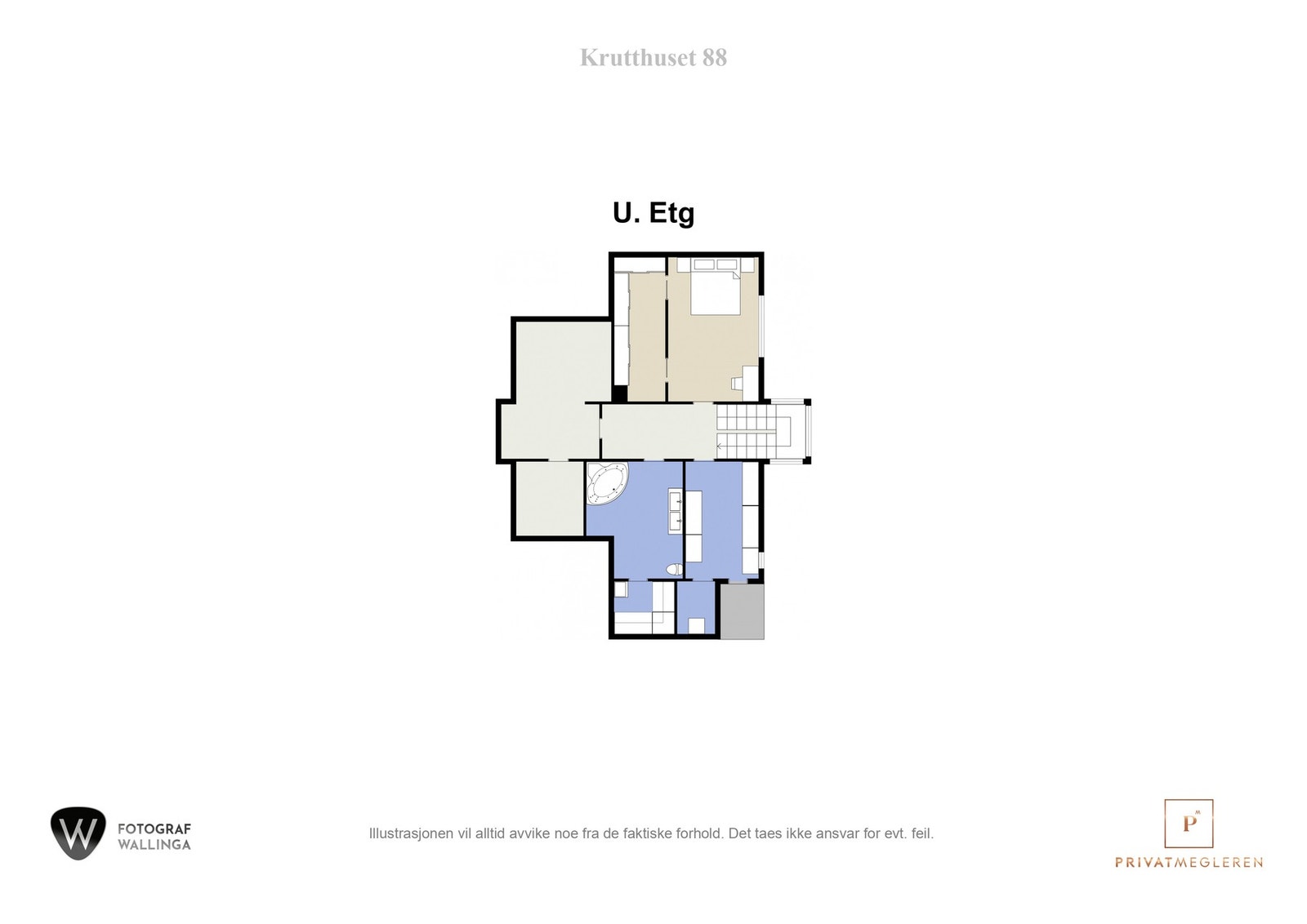 Plantegning underetasje. Galleribilde
