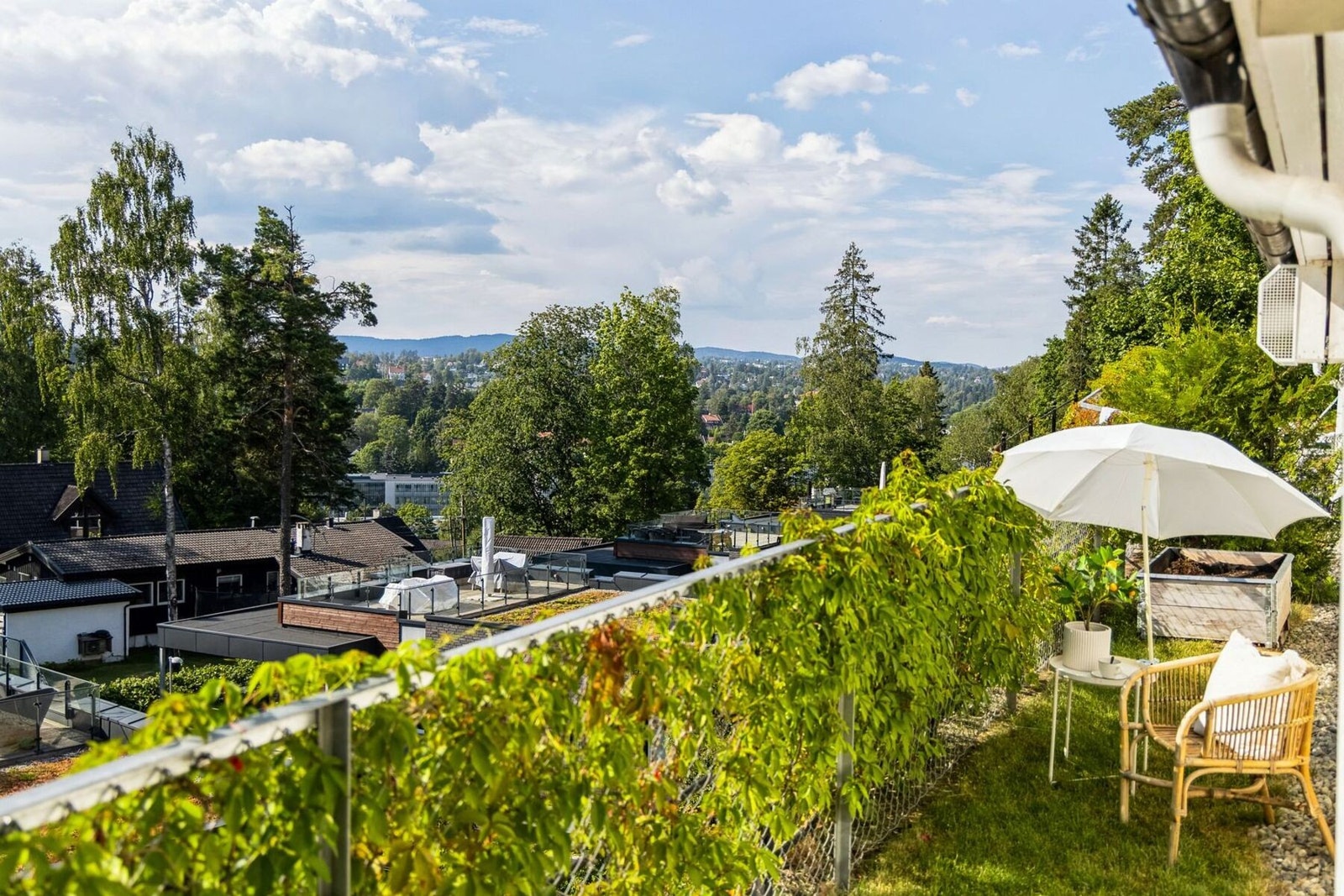 Nyt solrike dager i rolige og grønne omgivelser. Galleribilde