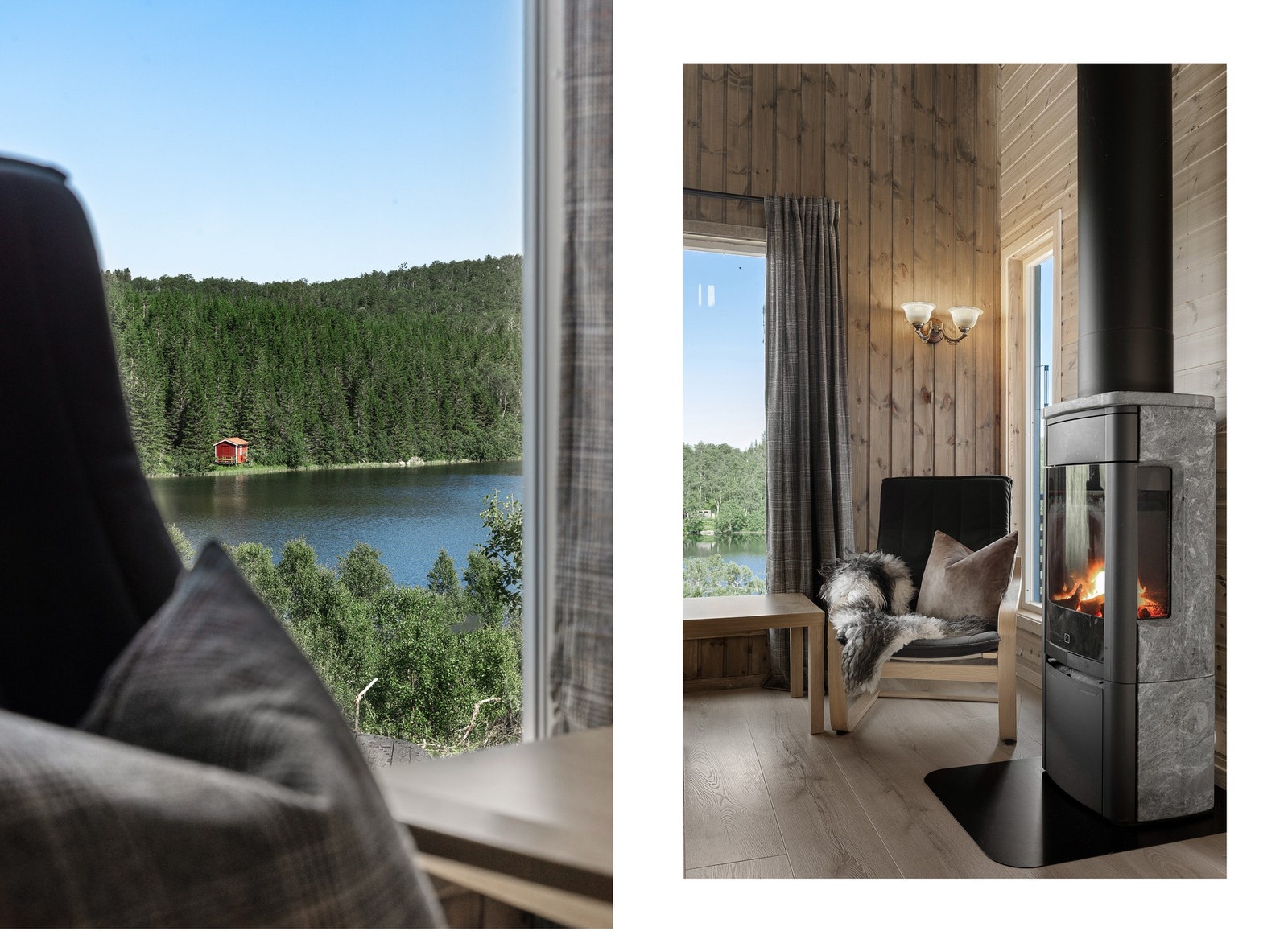 Hytta ligger på en liten høyde med flott utsikt mot Langvatnet! Galleribilde